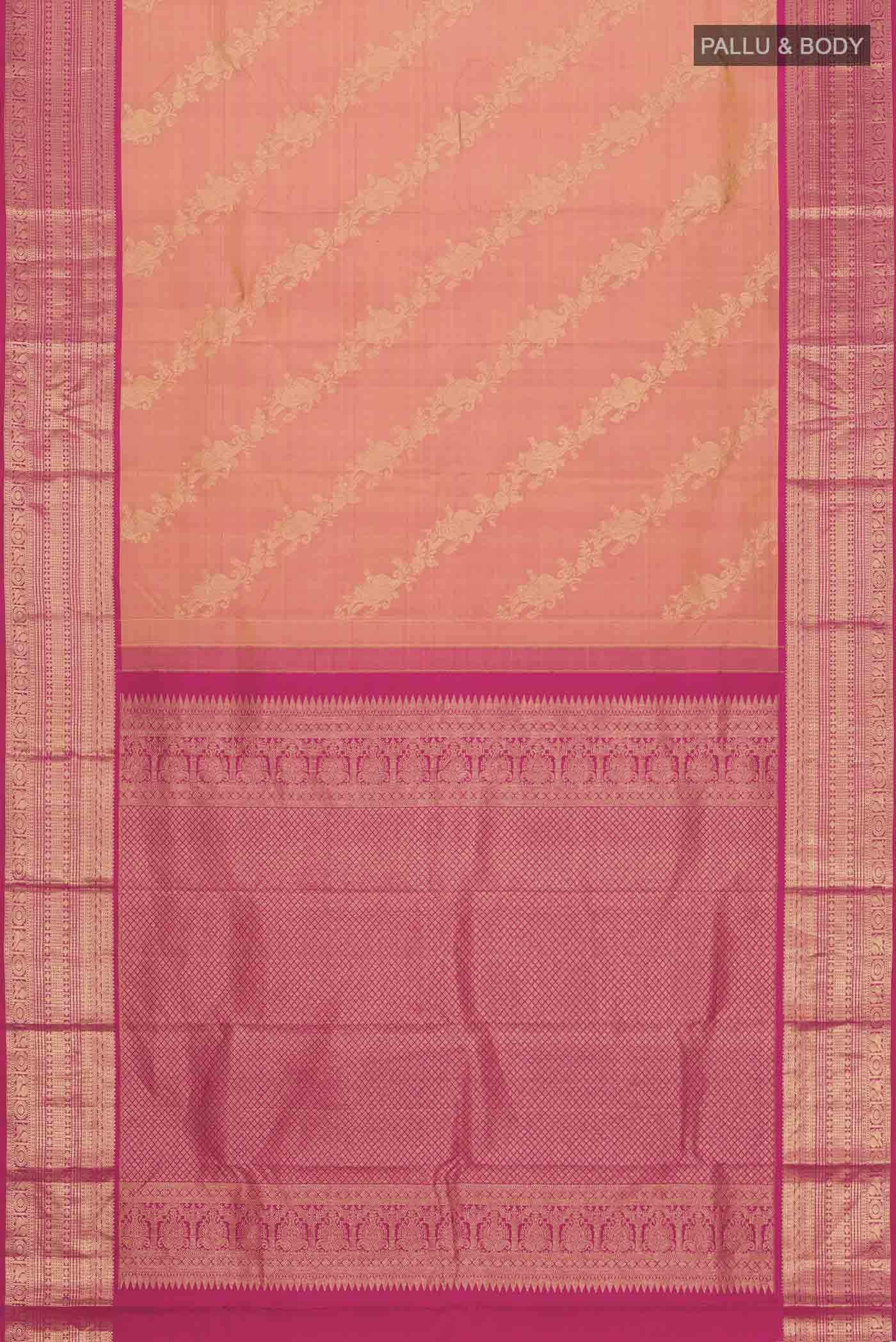 Mustard Kanjivaram Silk Saree - Image 6