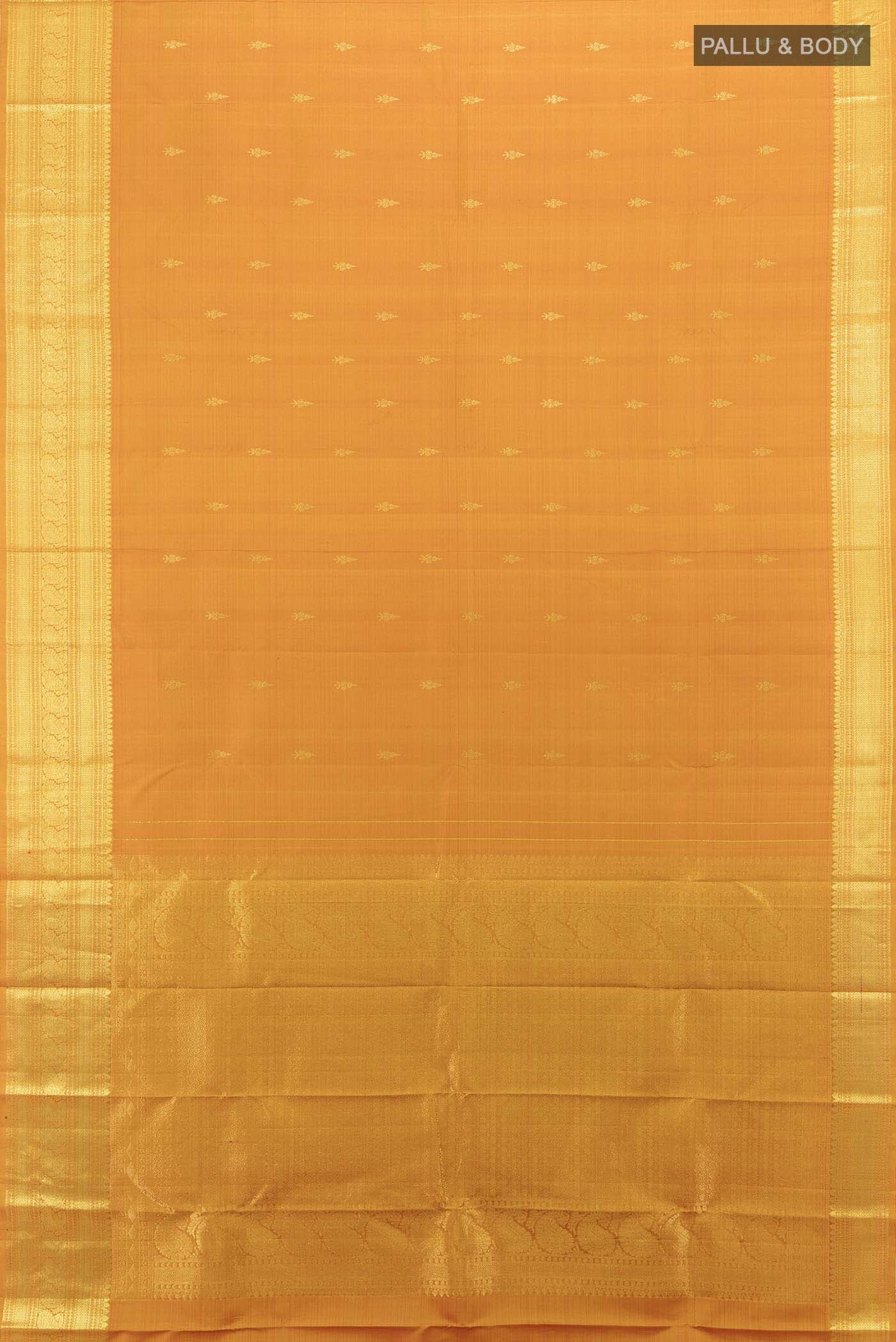 Mustard Kanchipuram Silk Saree - Image 5