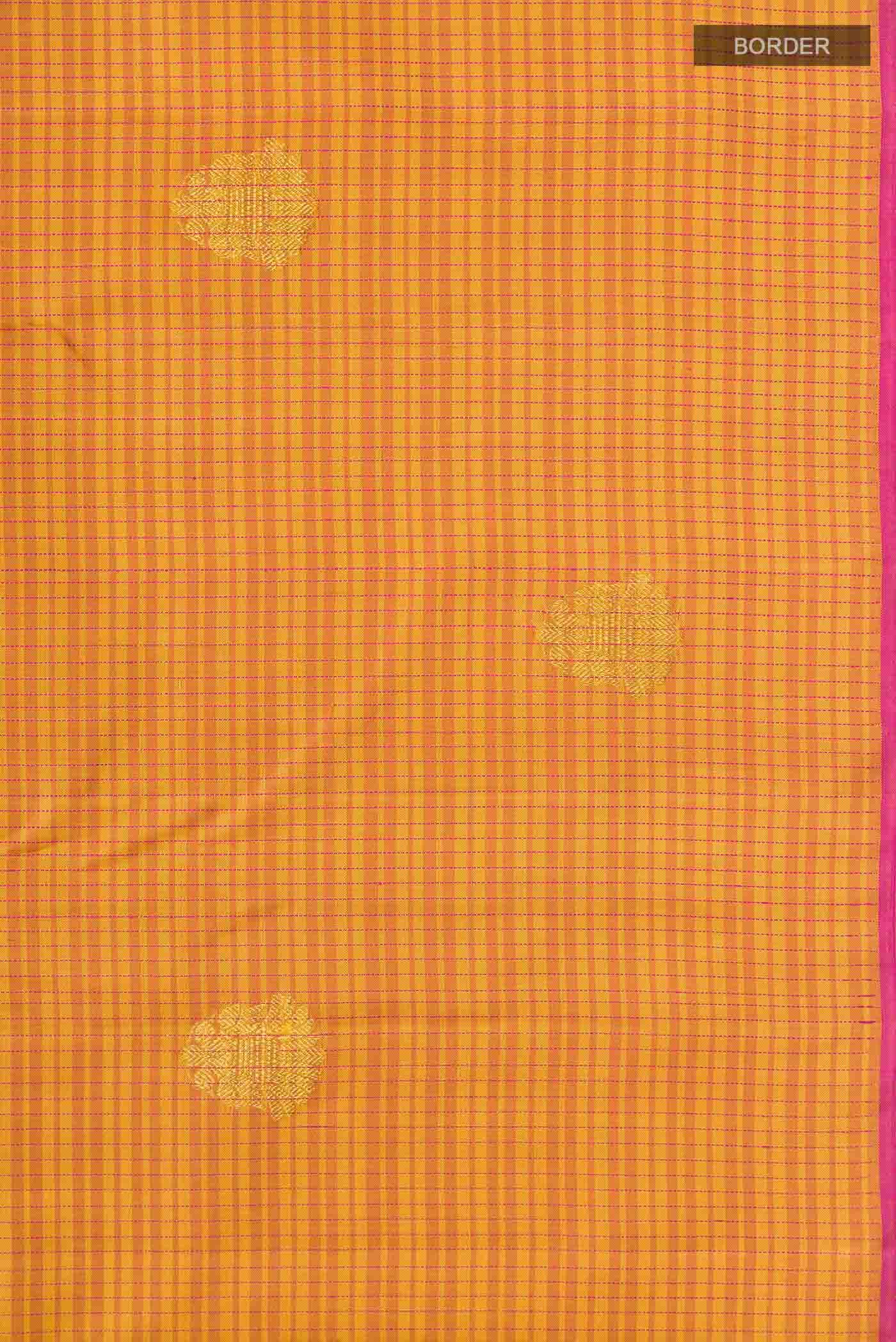 Mustard Kanchipuram Silk Saree - Image 5
