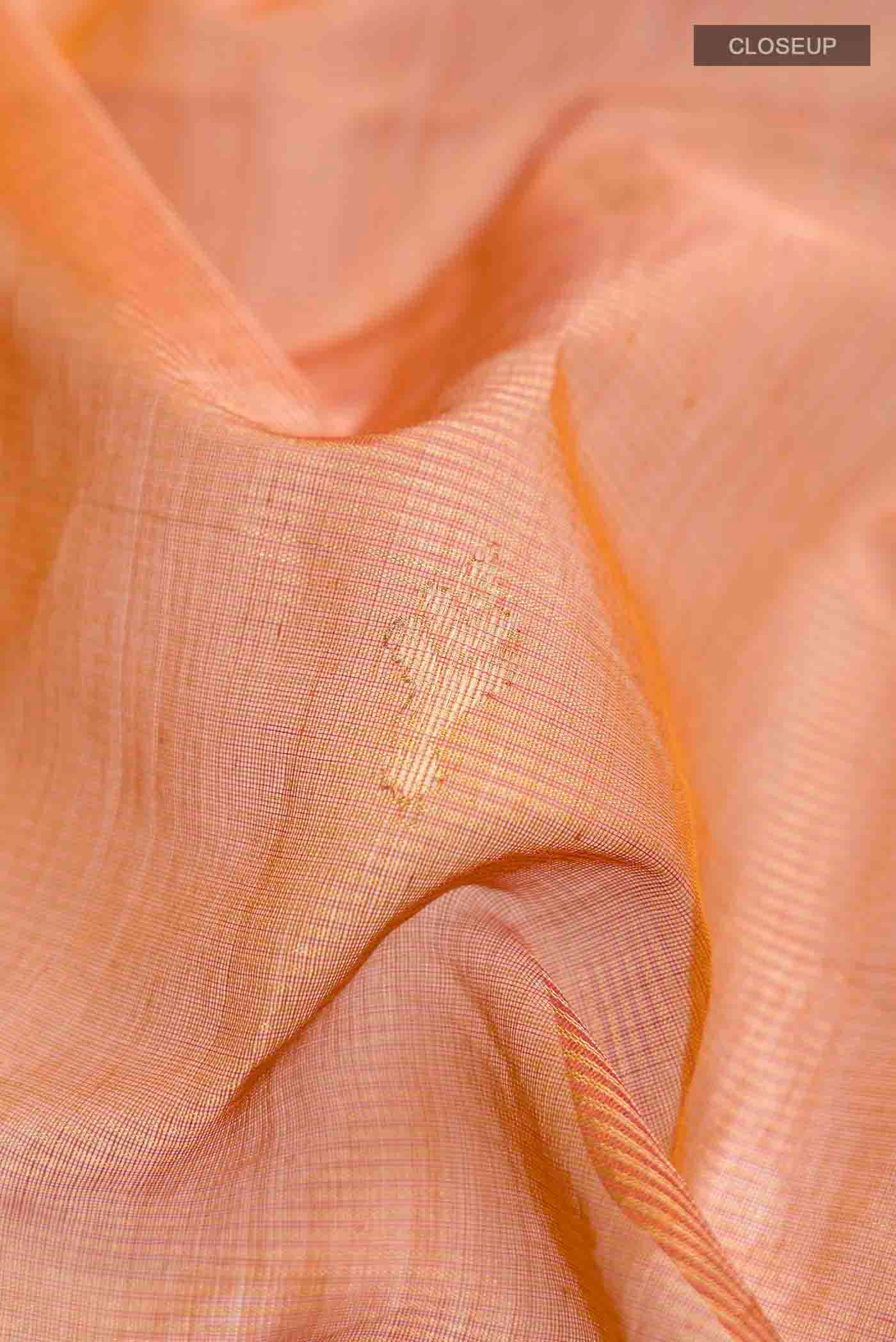 Mustard Maheshwari Silk Saree - Image 2