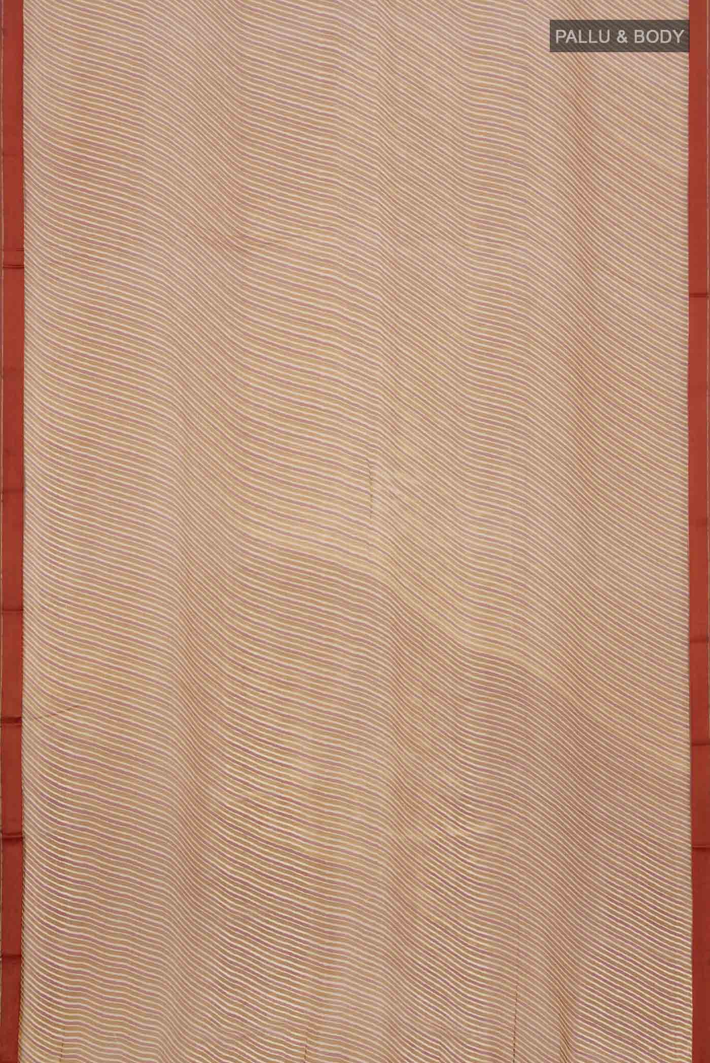 Mustard Mysore Chiffon Saree - Image 4