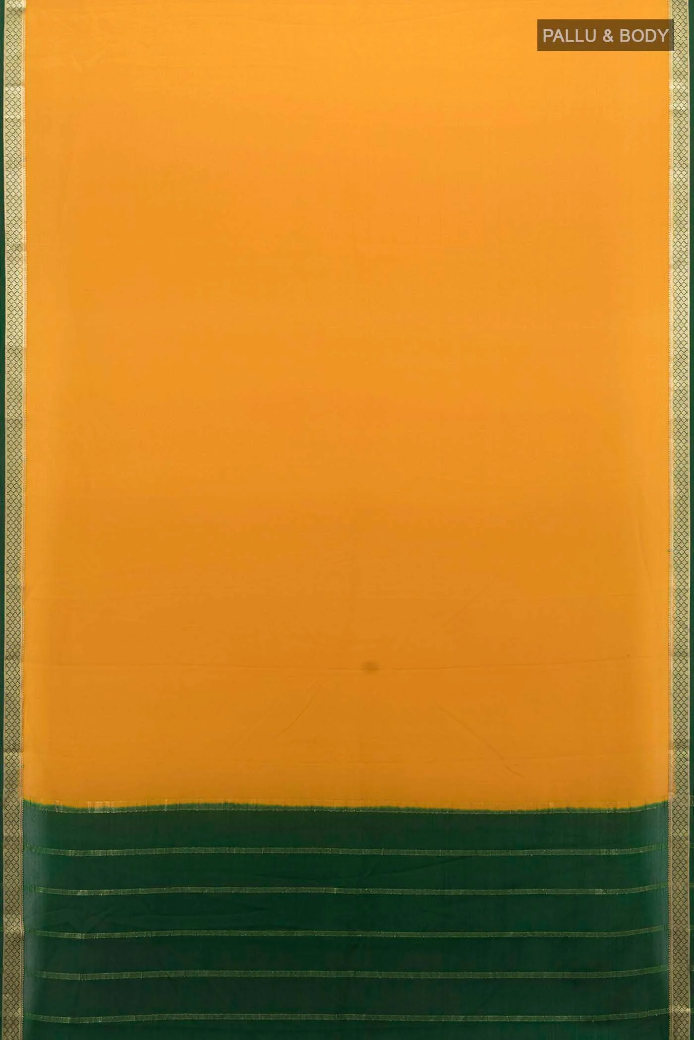 Mustard Mysore Crepe Saree - Image 5