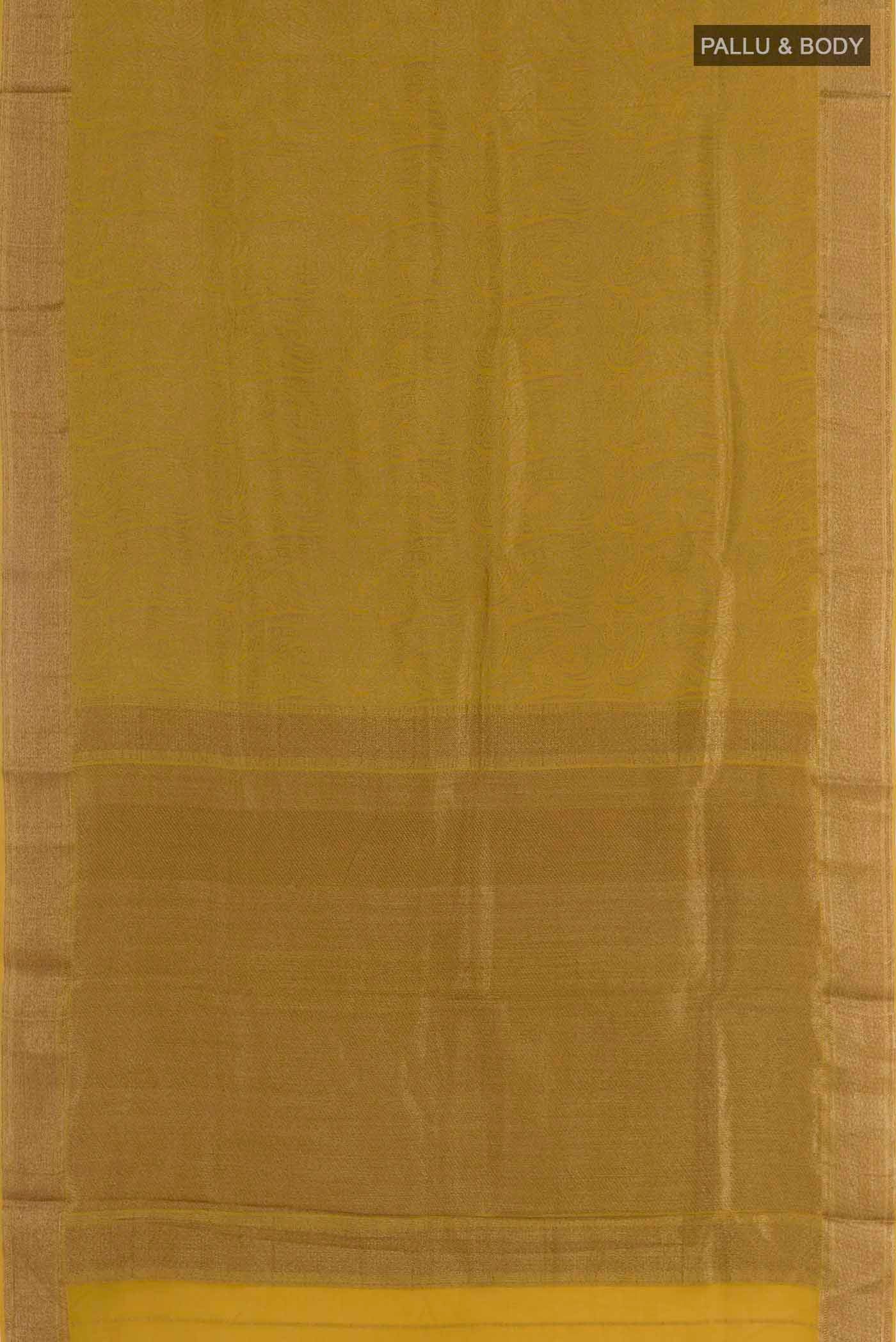 Mehandi Green Mysore Crepe Saree - Image 3