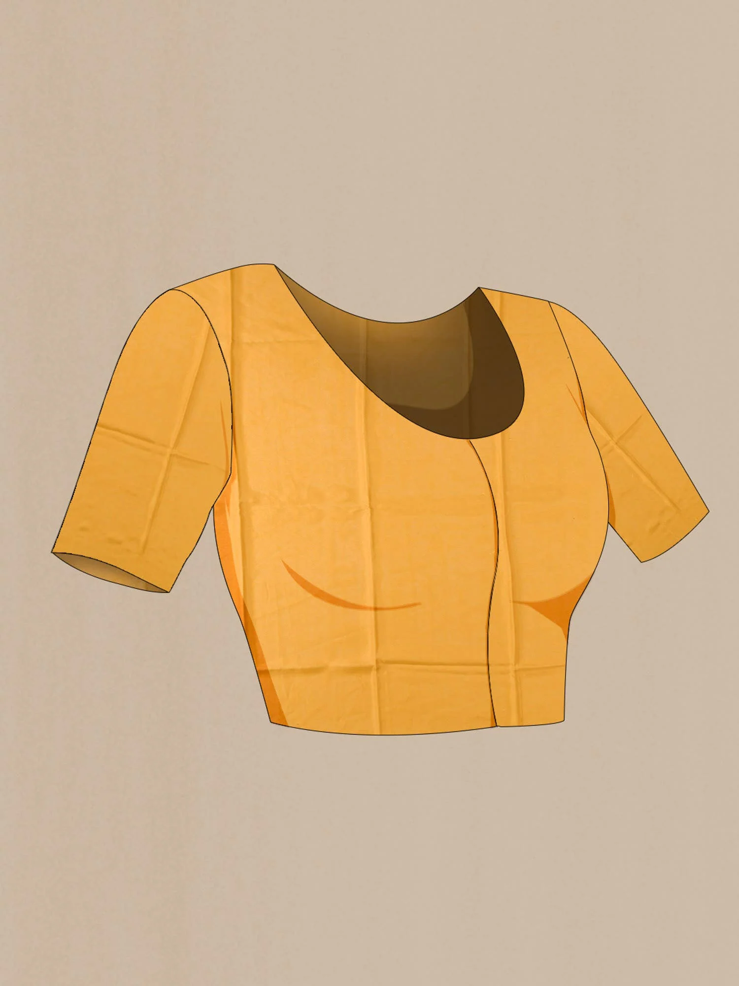Mustard Printed Silk Saree - Image 5
