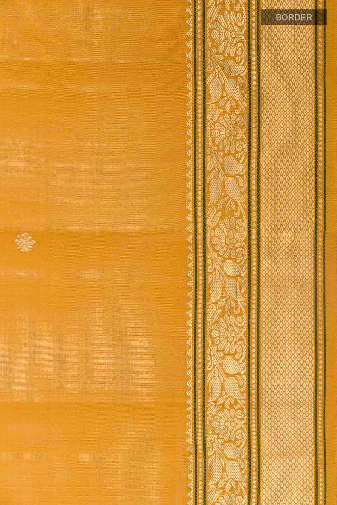 Mustard Soft Silk Saree - Image 3