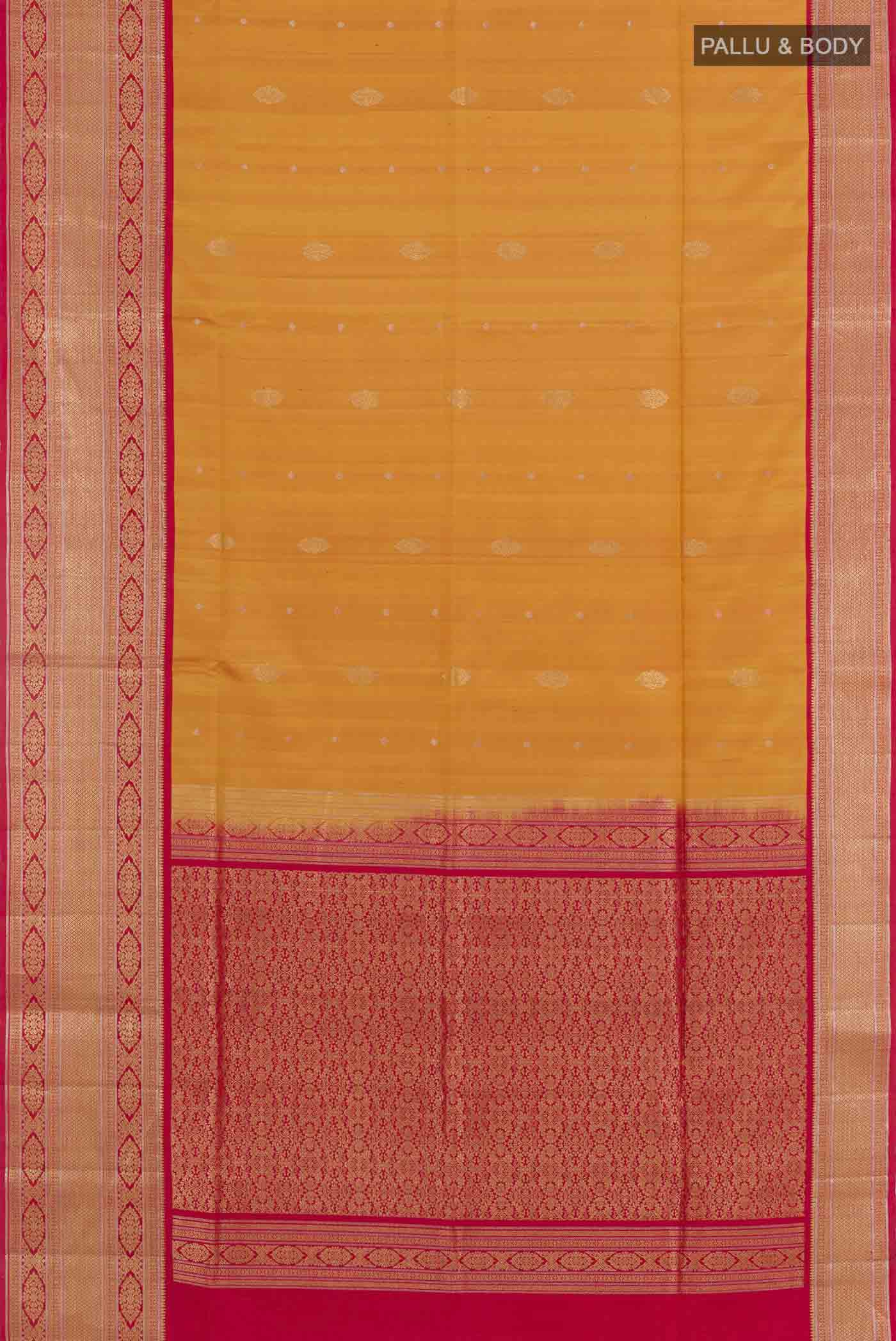 Mustard Soft Silk Saree - Image 3