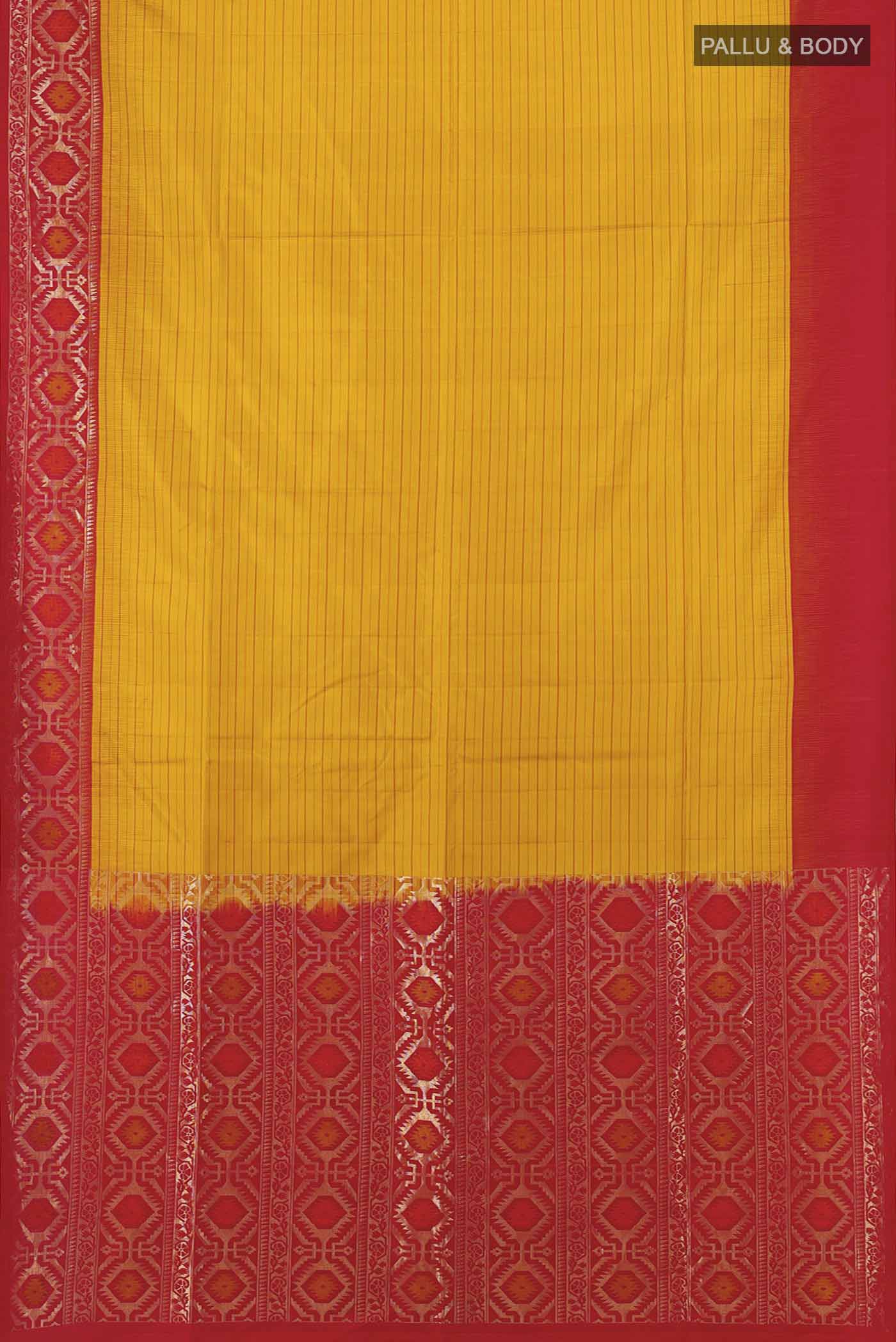 Mustard Soft Silk Saree - Image 5