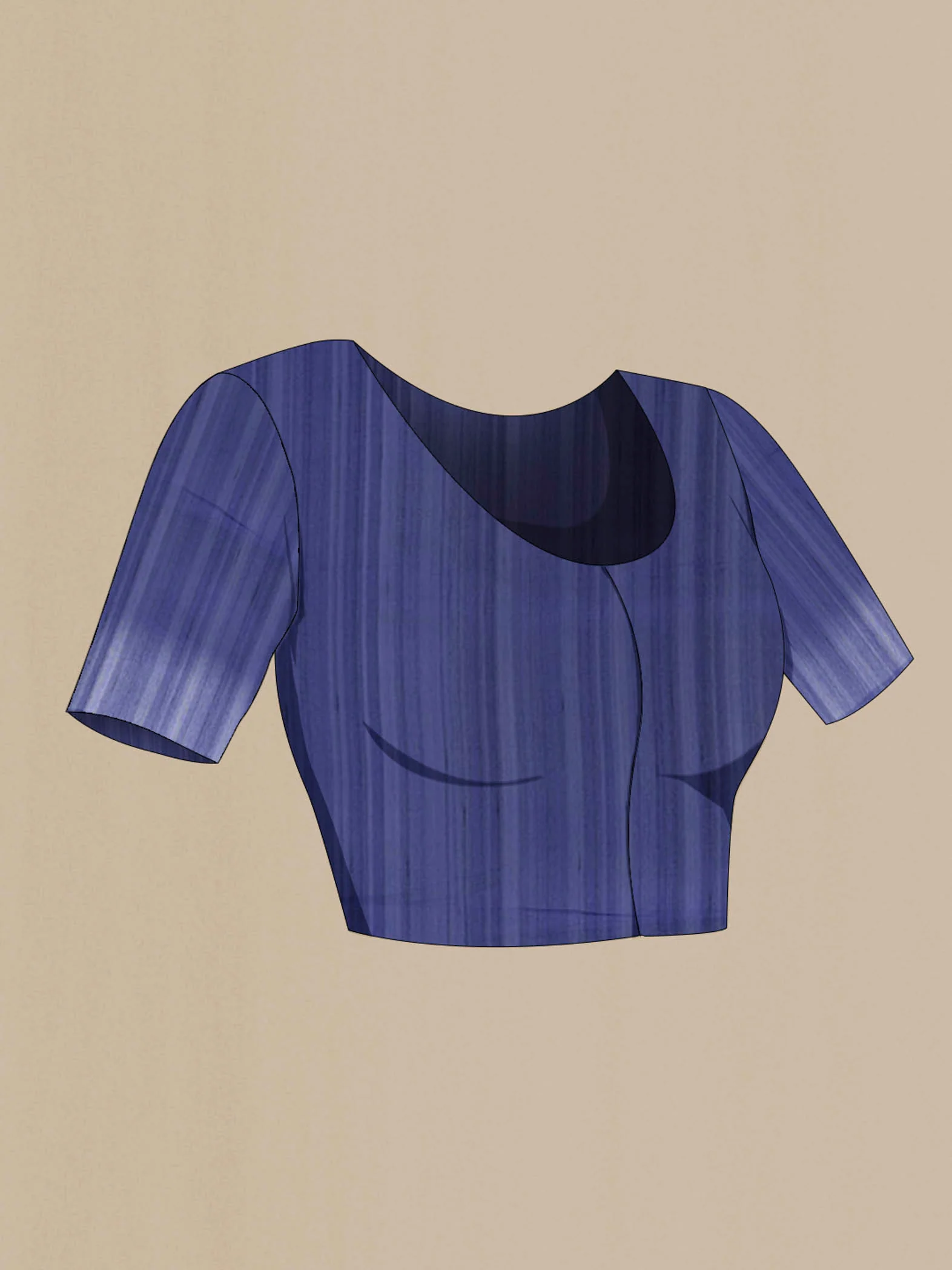 Navy Blue Art Silk Saree - Image 4