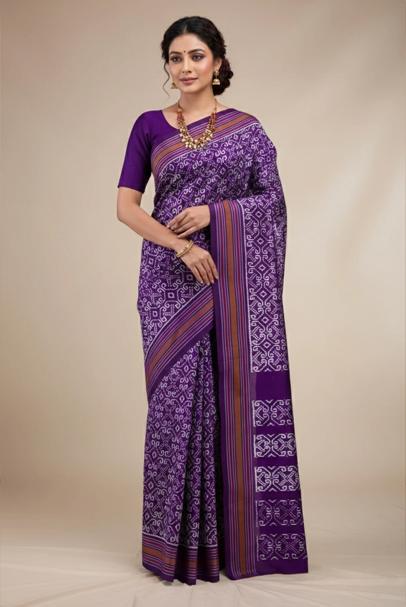 Dark Blue Pochampally Silk Saree