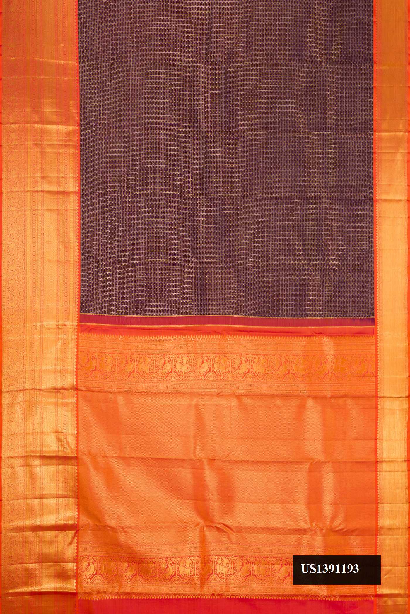 Navy Blue Dual Tone Kanchipuram Silk Saree