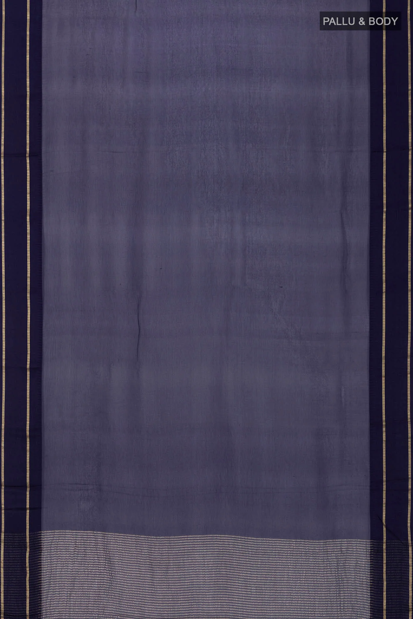 Navy Blue Mysore Chiffon Saree - Image 5