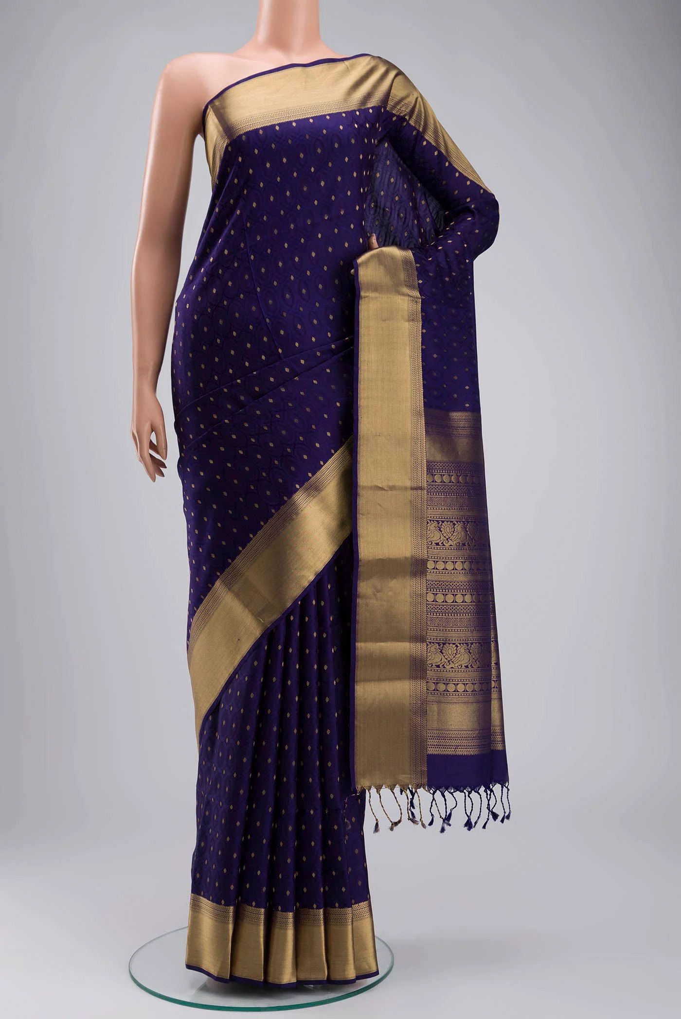 Navy Blue Soft Silk Saree