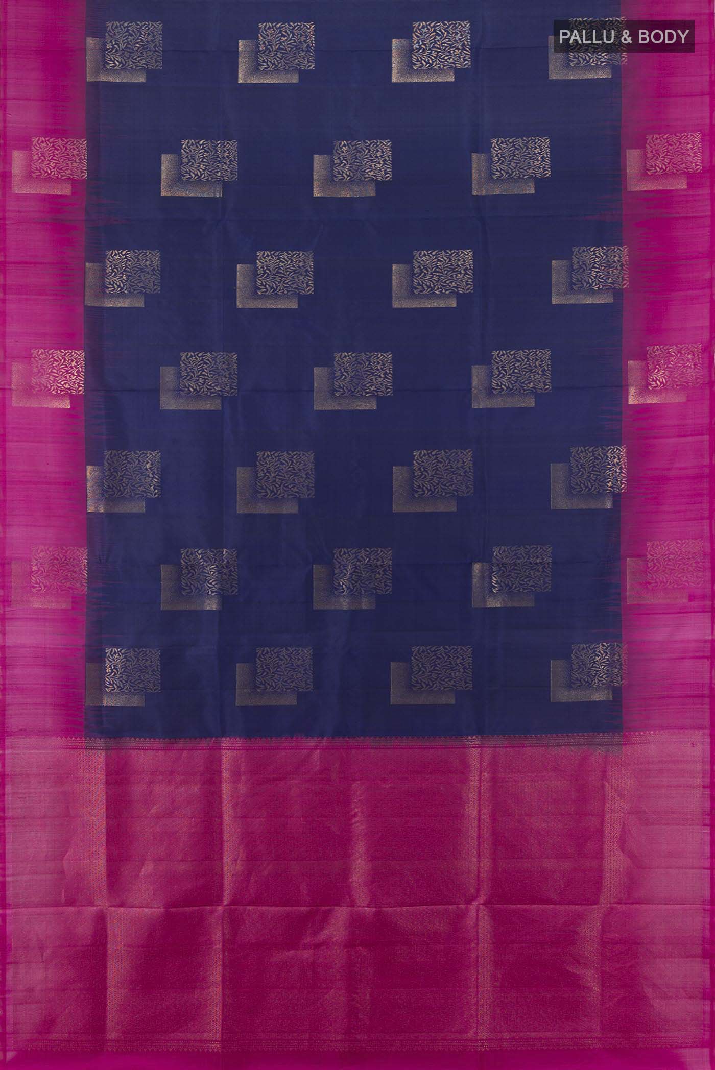 Navy Blue Soft Silk Saree - Image 5
