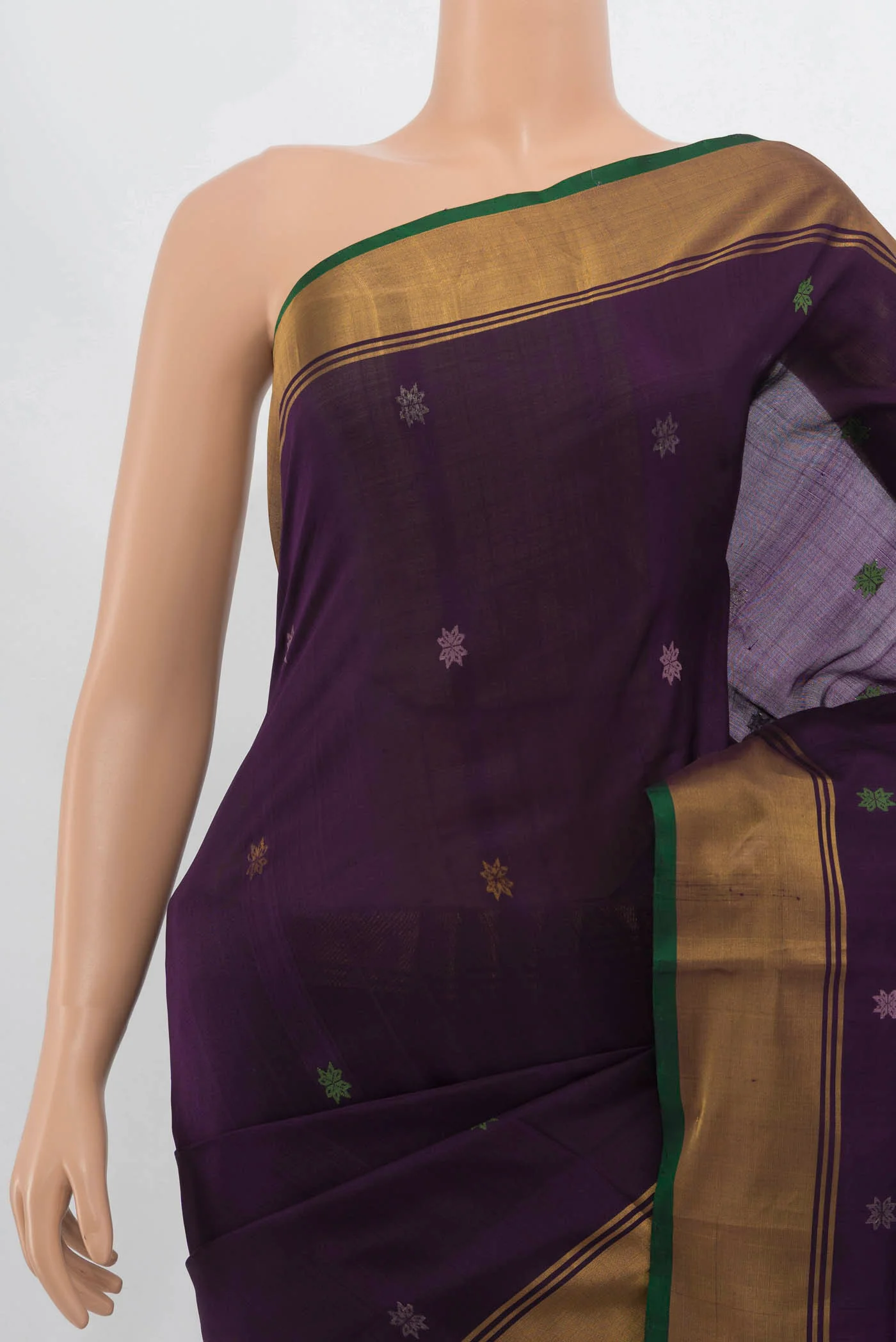 Navy Blue Uppada Silk Saree - Image 2