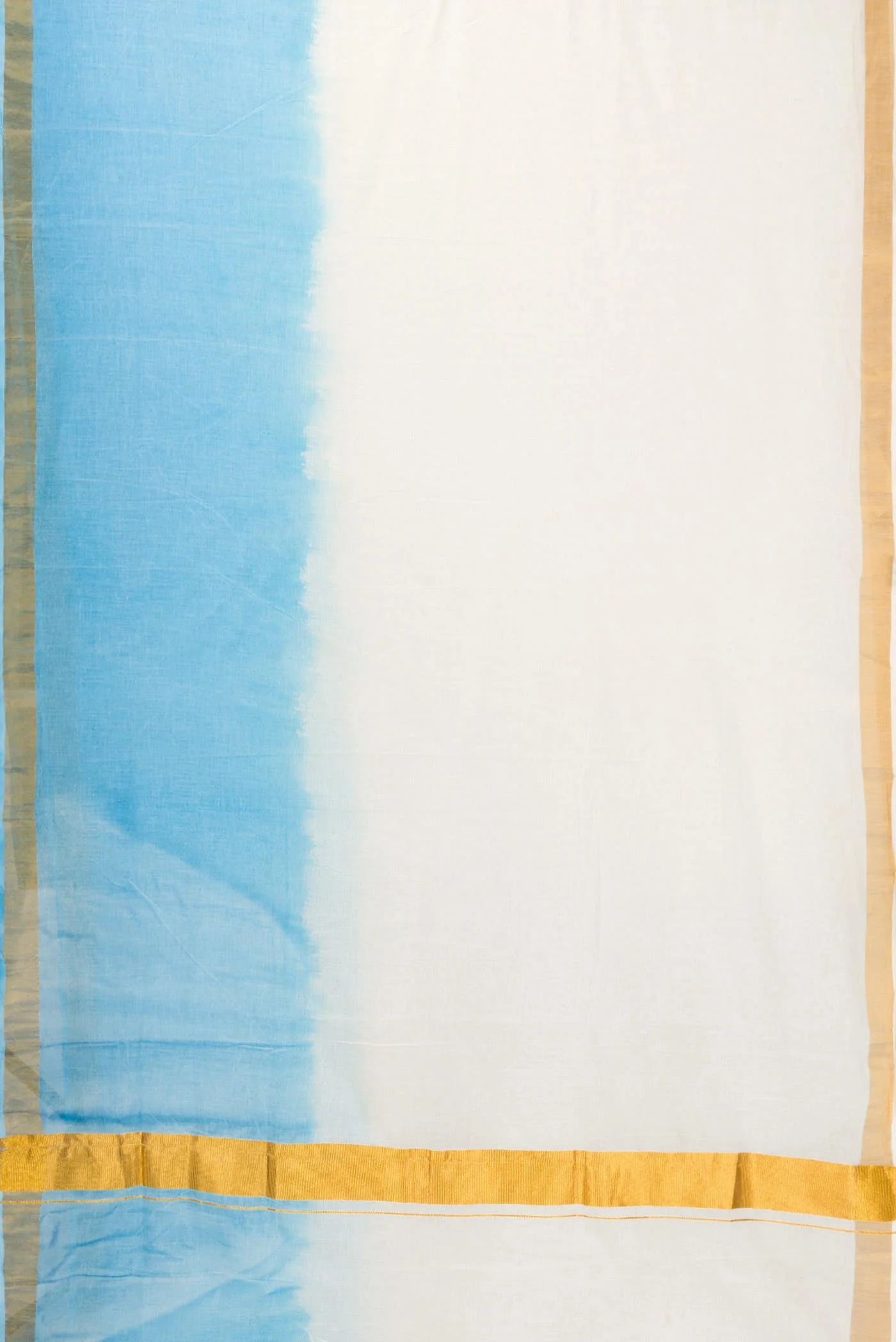 Off White Kerala Cotton Saree - Image 2