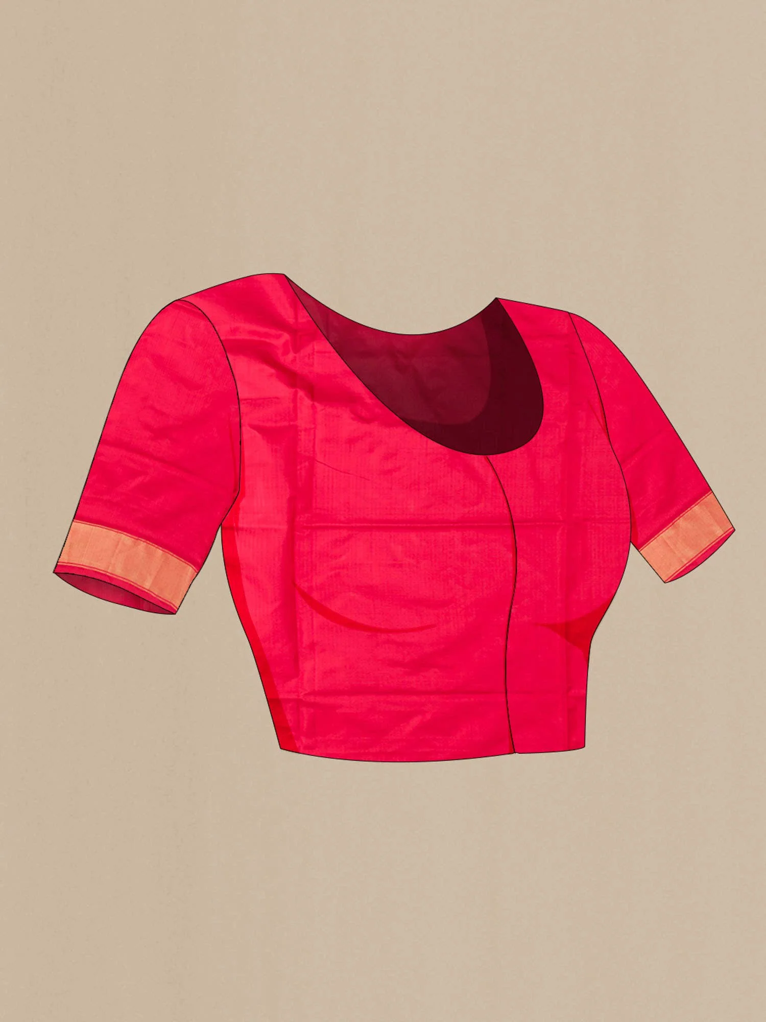 Off White Pochampally Silk Saree - Image 6
