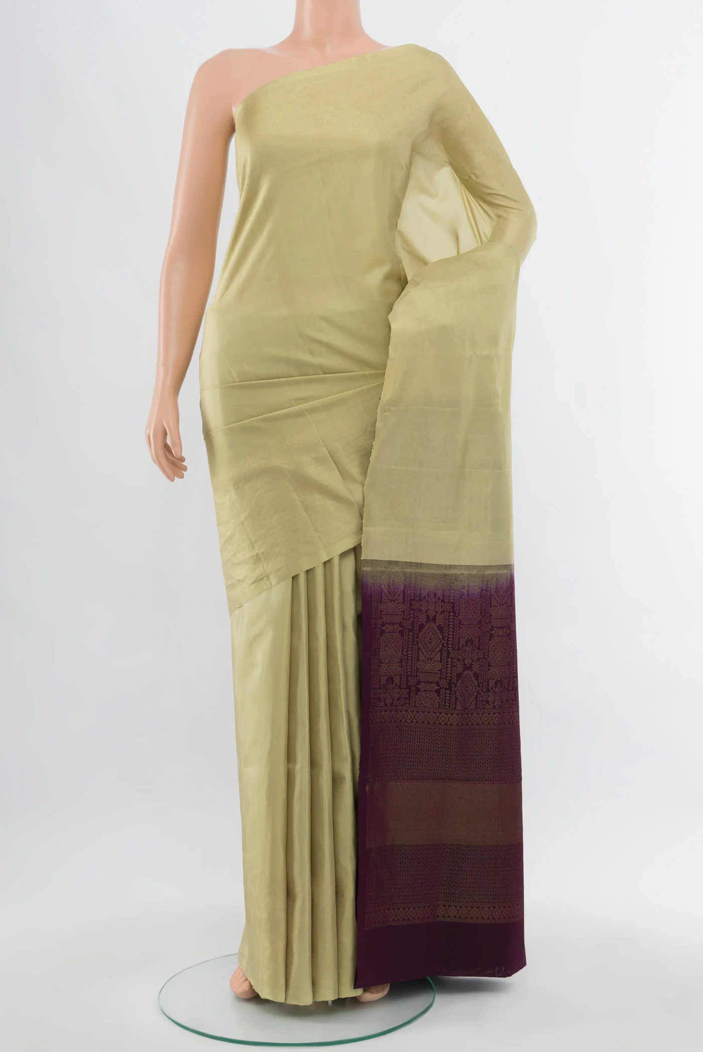 Beige Soft Silk Saree