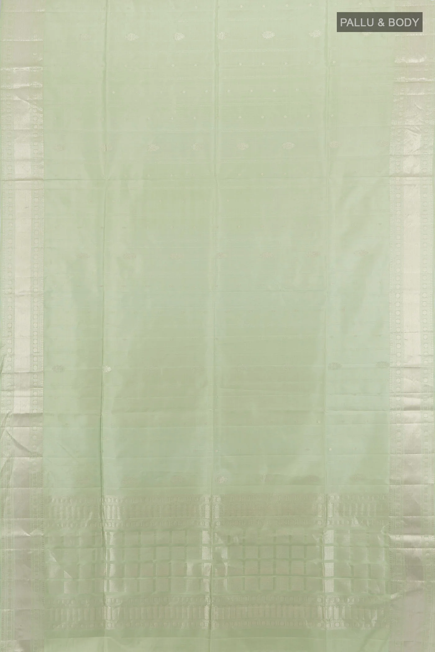 Sage Green Soft Silk Saree - Image 5