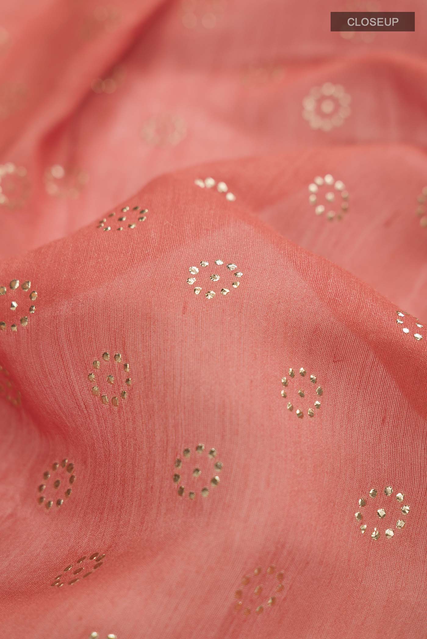 Orange Bhagalpuri Tussar Silk Saree - Image 2
