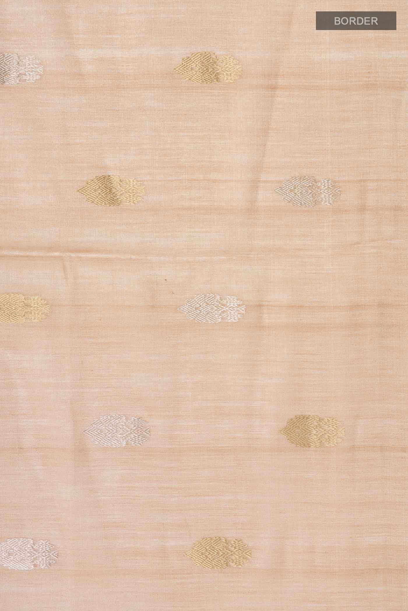 Orange Bhagalpuri Tussar Silk Saree - Image 3