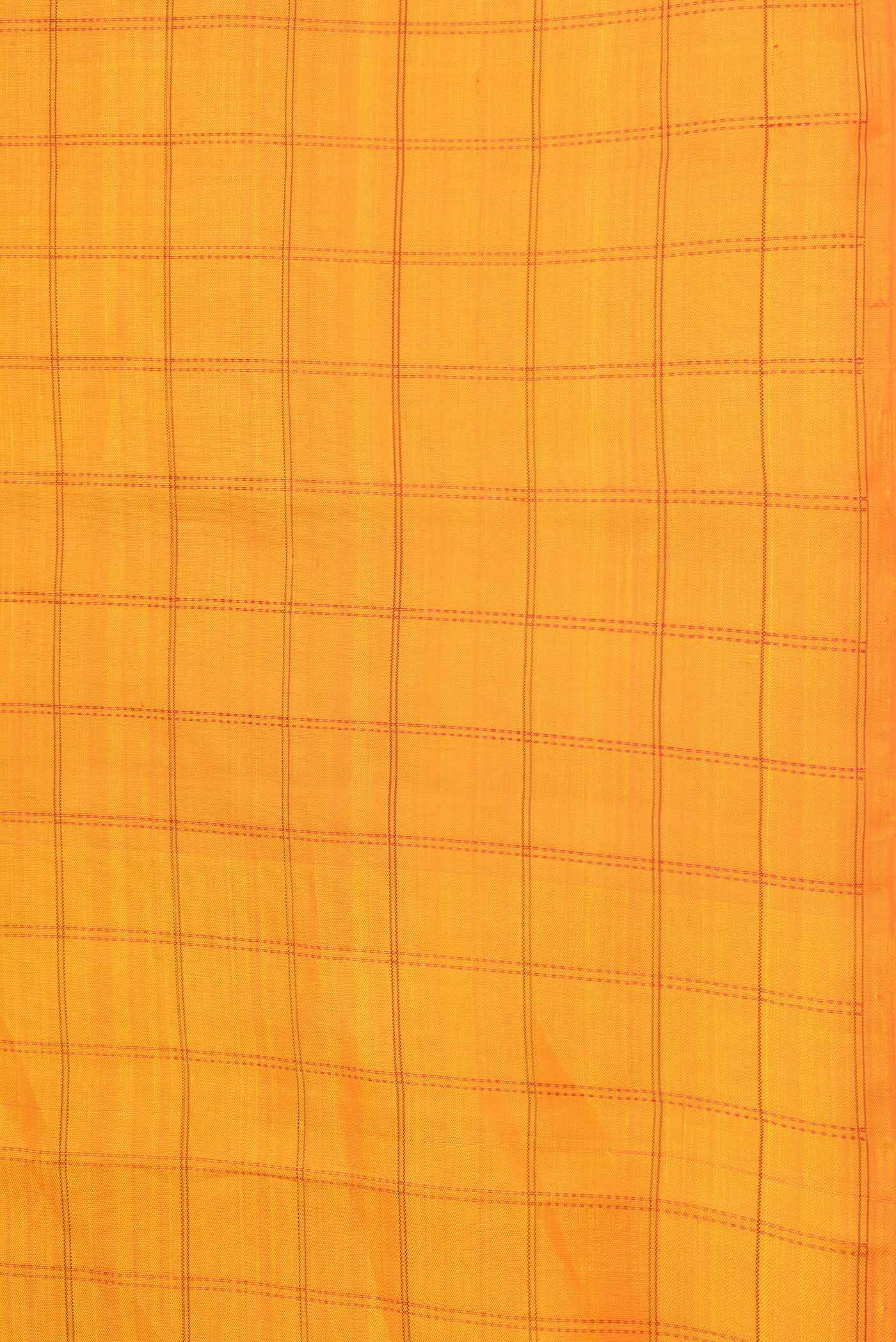 Orange Dual Tone Kanjivaram Saree - Image 3