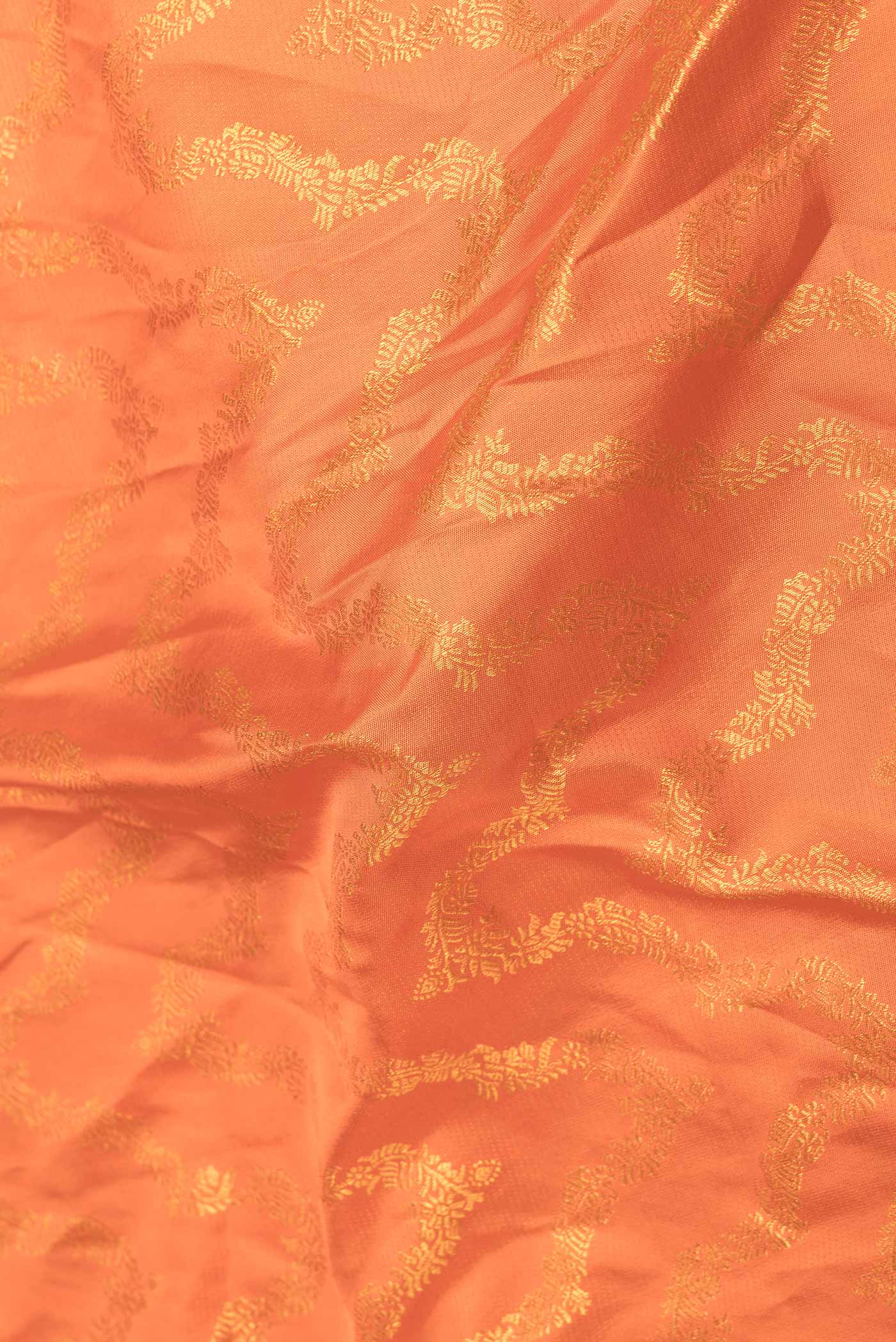 Orange Dual Tone Kanjivaram Saree - Image 2