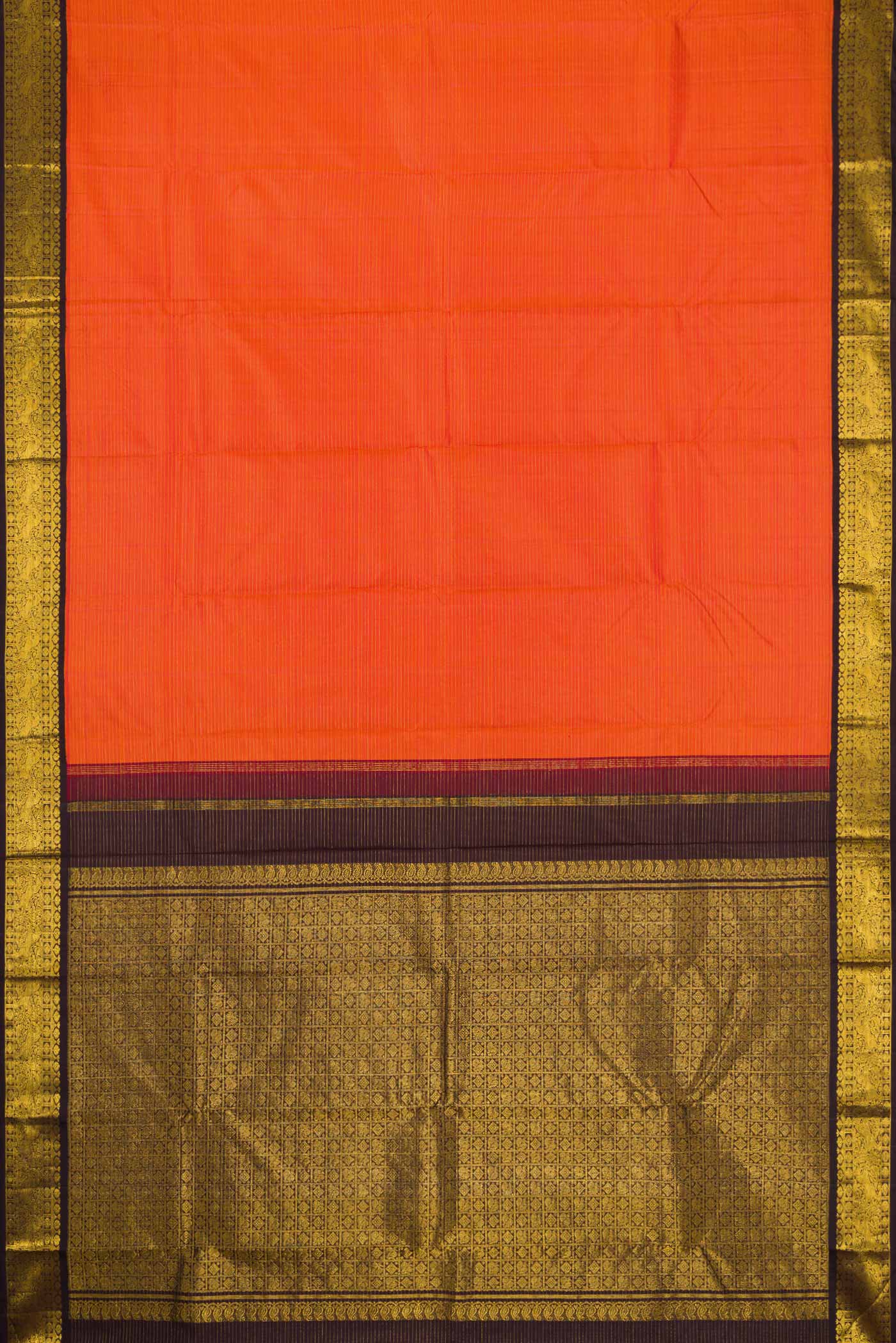Orange Kanjivaram Silk Saree - Image 6