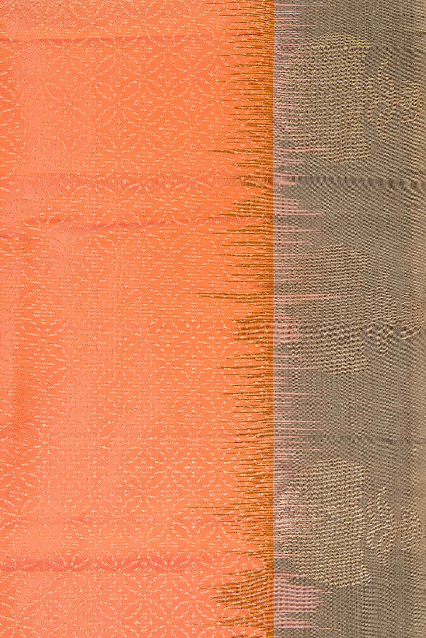 Orange Soft Silk Saree - Image 3