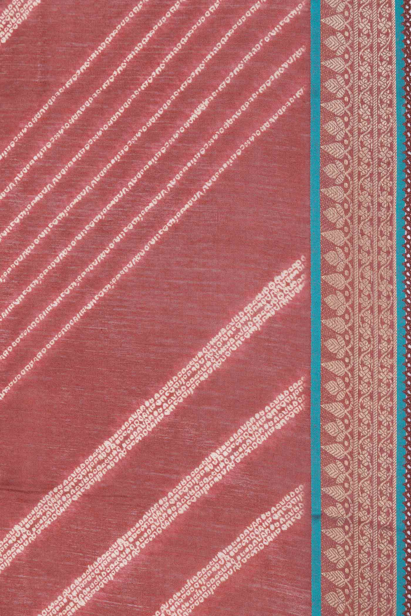 Orange Dual Tone Tussar Silk Saree - Image 3
