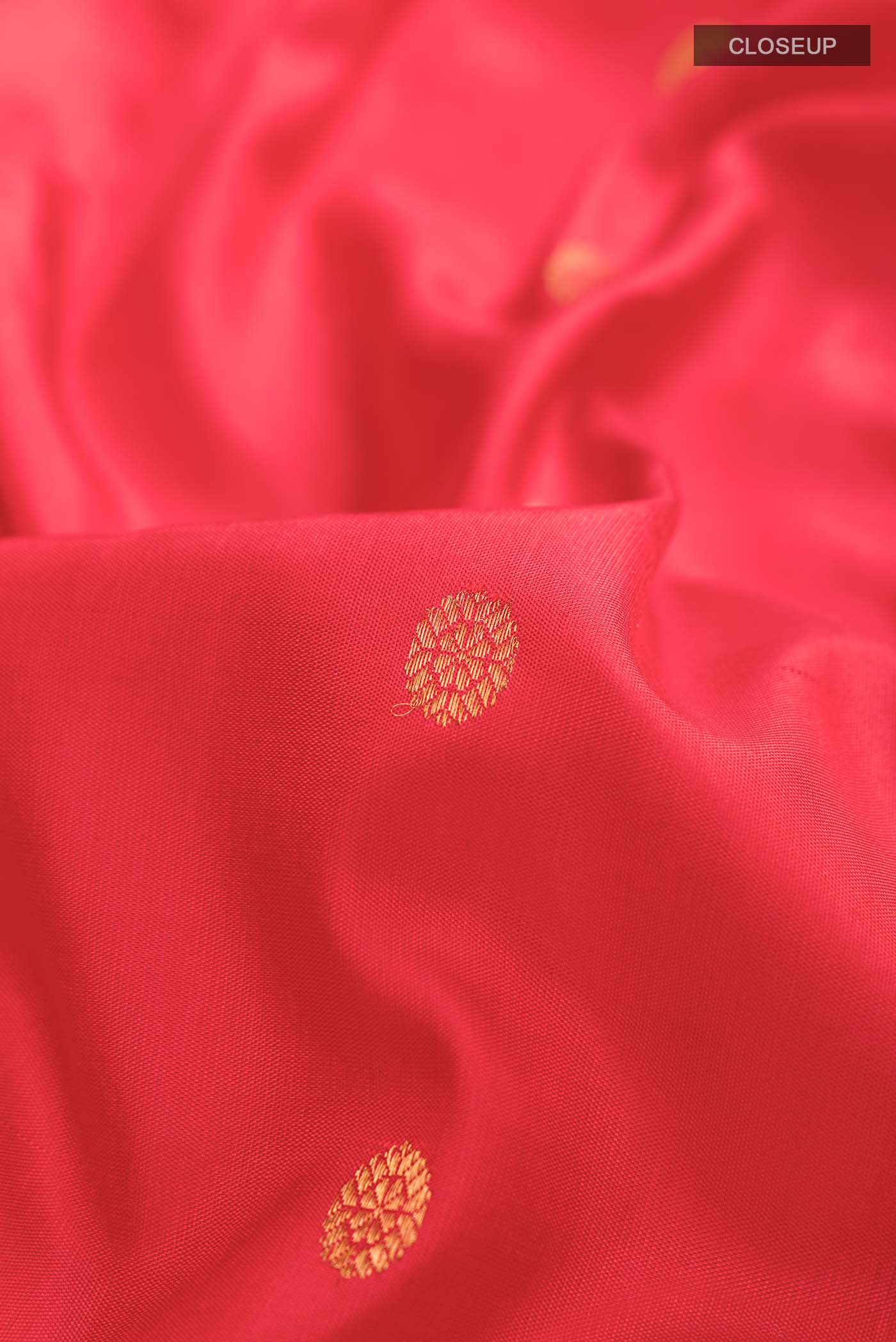 Orange Gadwal Silk Saree - Image 2