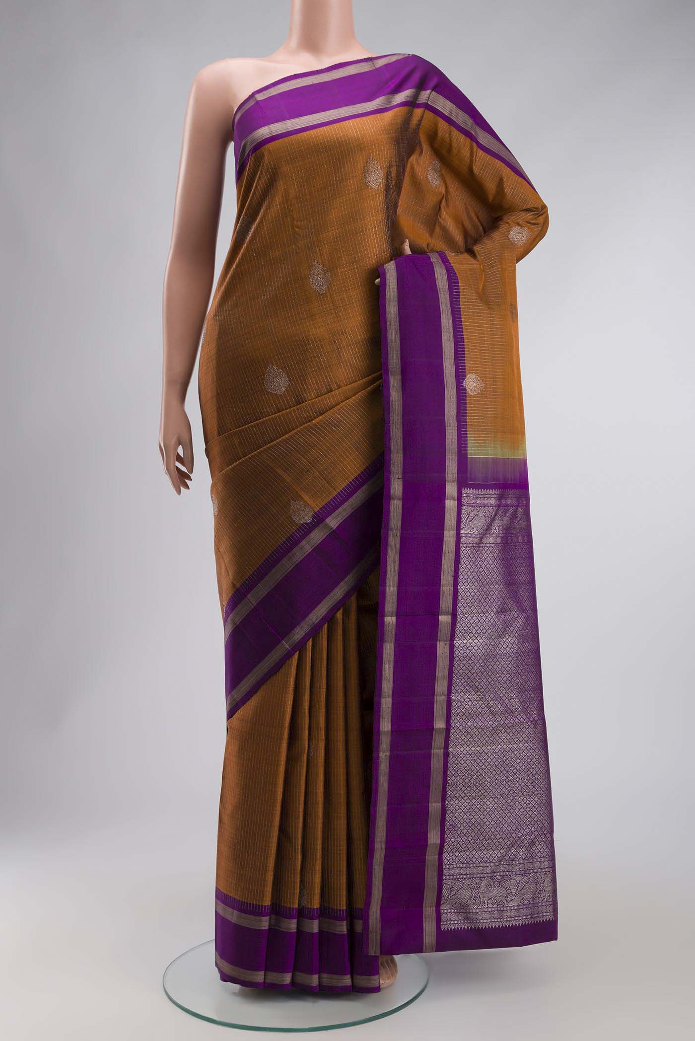 Mustard Kanjivaram Silk Saree