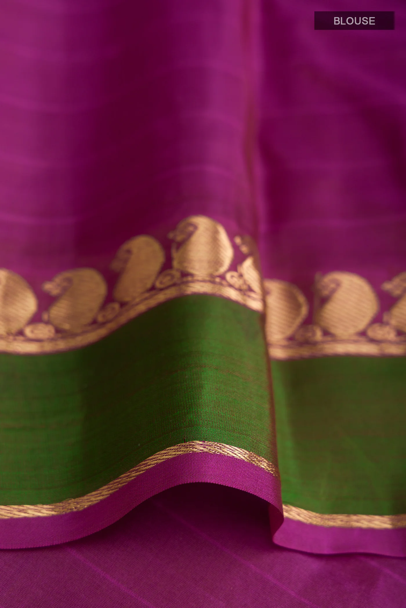 Orange Kanchipuram Silk Saree - Image 4