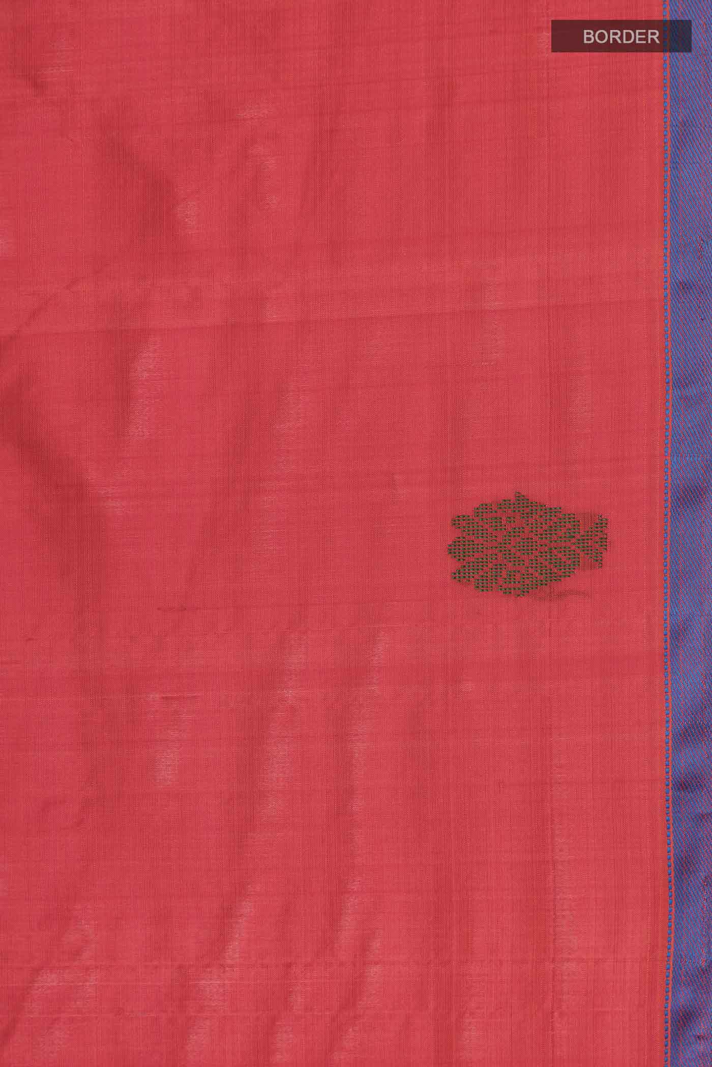 Orange Kanchipuram Silk Saree - Image 3