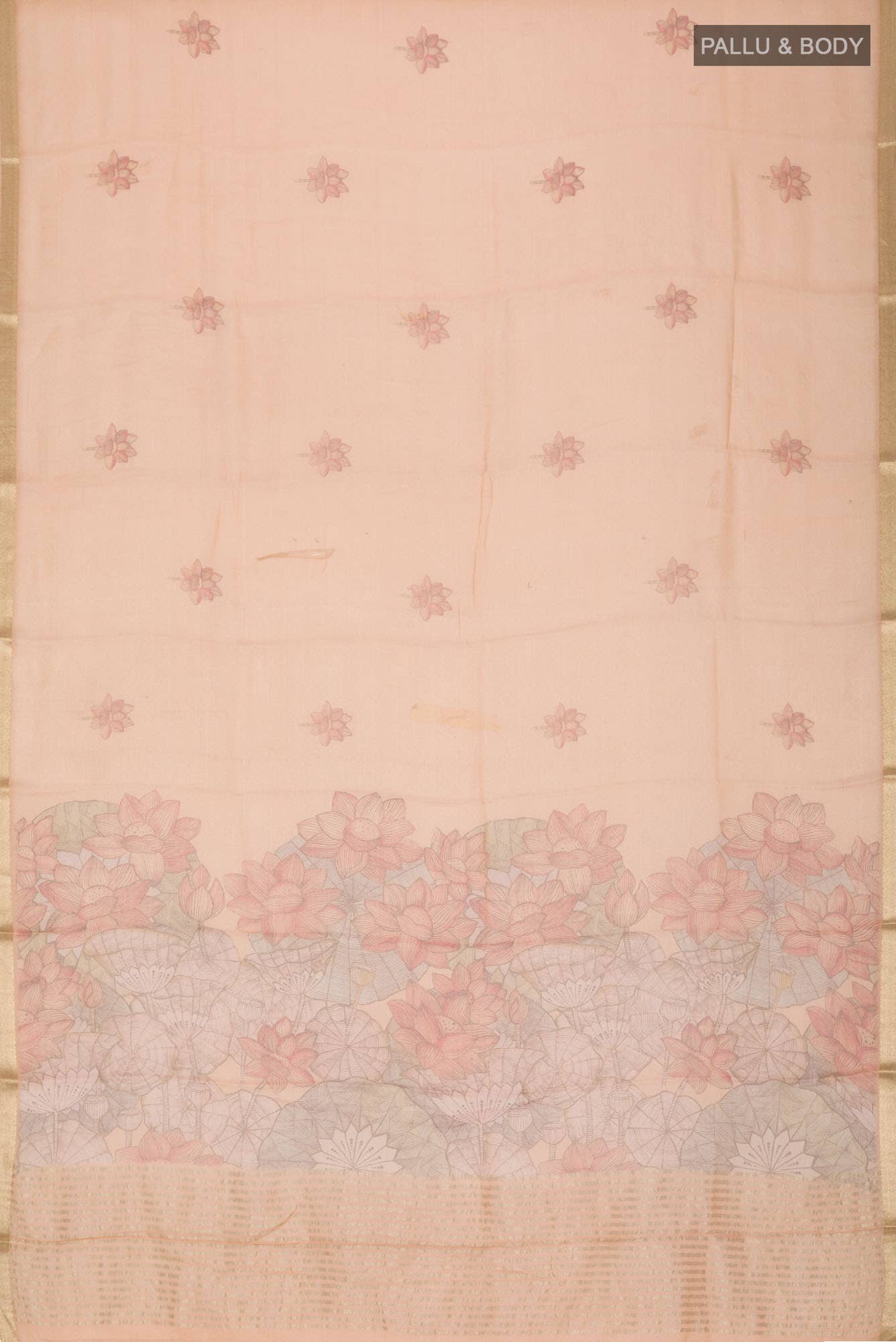 Orange Mysore Georgette Saree - Image 3