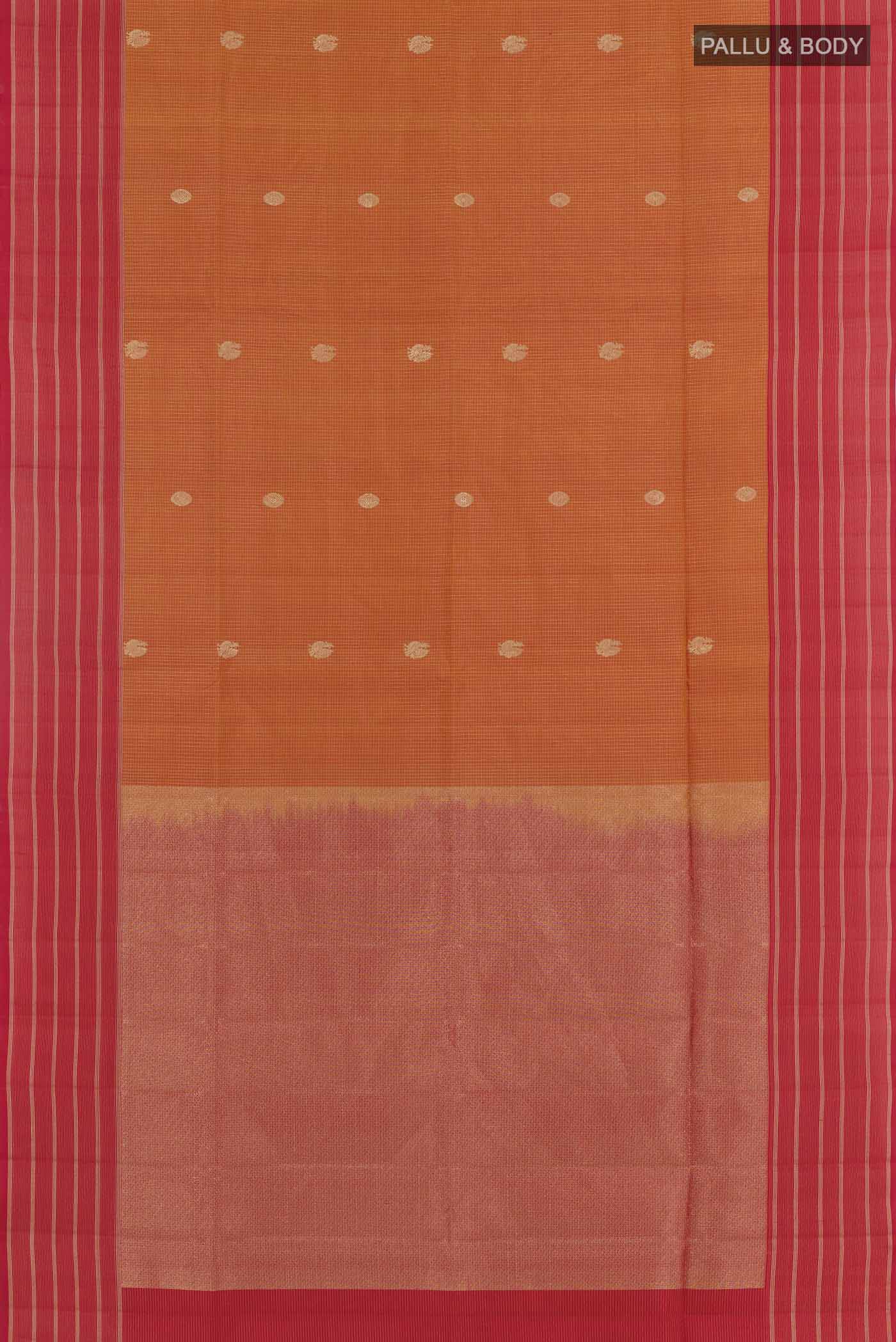 Orange Soft Silk Saree - Image 3