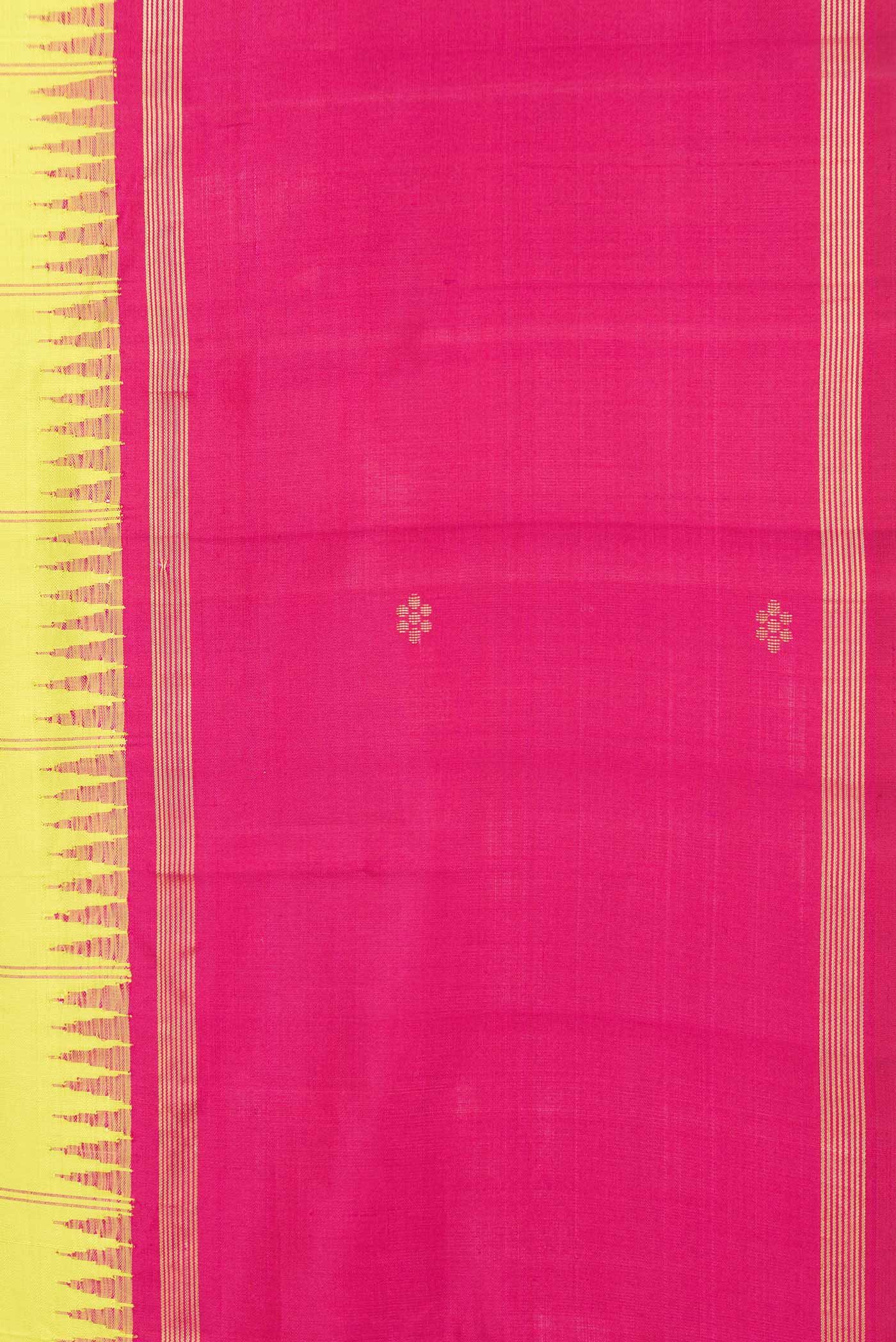 Parrot Green Dual Tone Kanchipuram Saree - Image 3