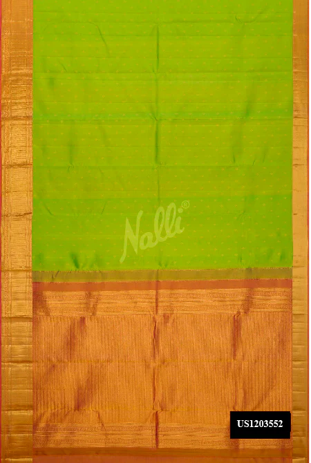 Parrot Green Dual Tone Kanchipuram Silk Saree