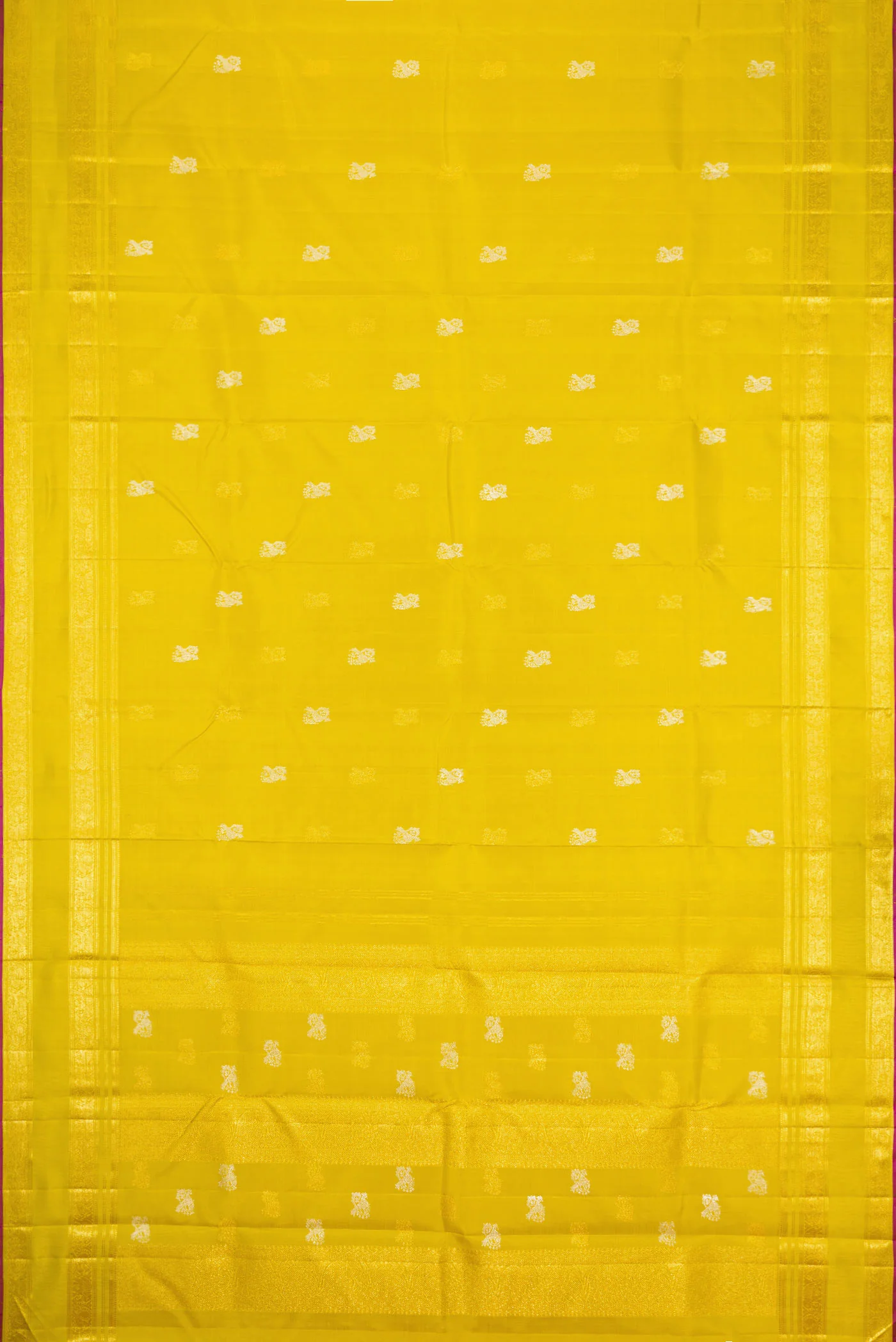Yellow Kanchipuram Silk Saree - Image 6