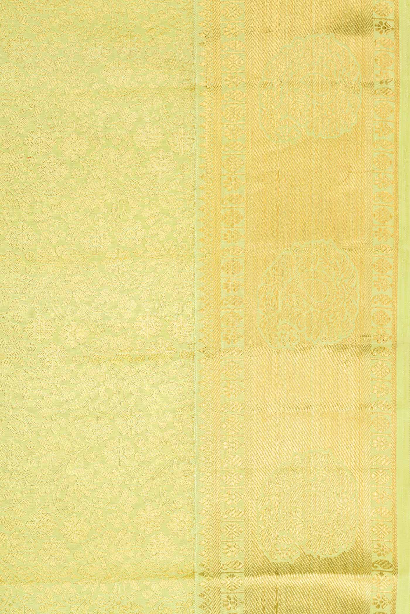 Green Kanchipuram Silk Saree - Image 3