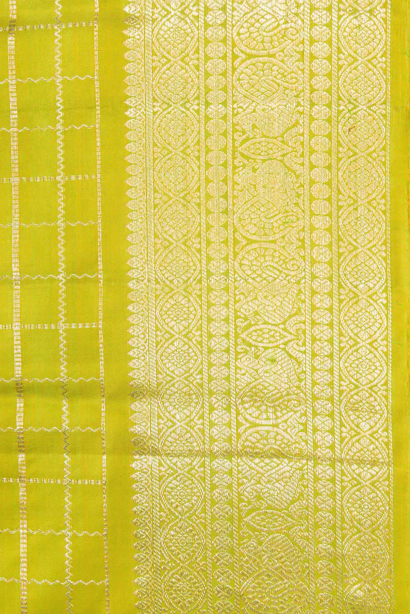 Parrot Green Kanchipuram Silk Saree - Image 3