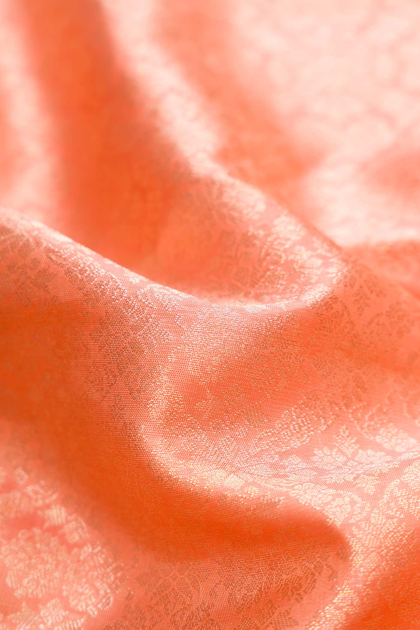 Peach Kanchipuram Silk Saree - Image 2