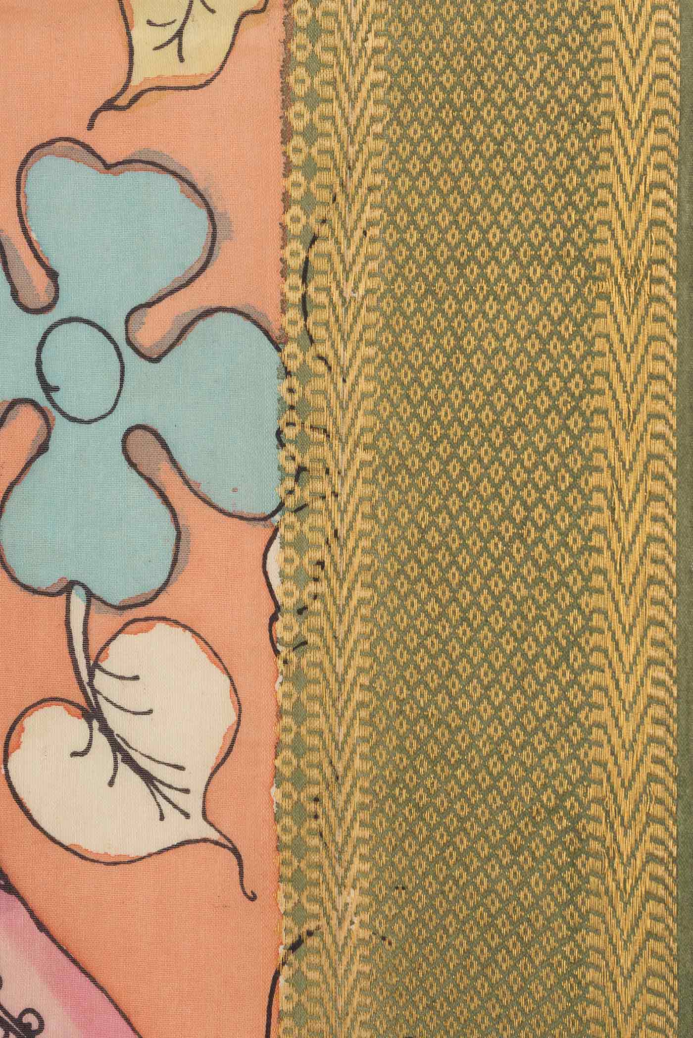 Peach Tussar Saree - Image 3