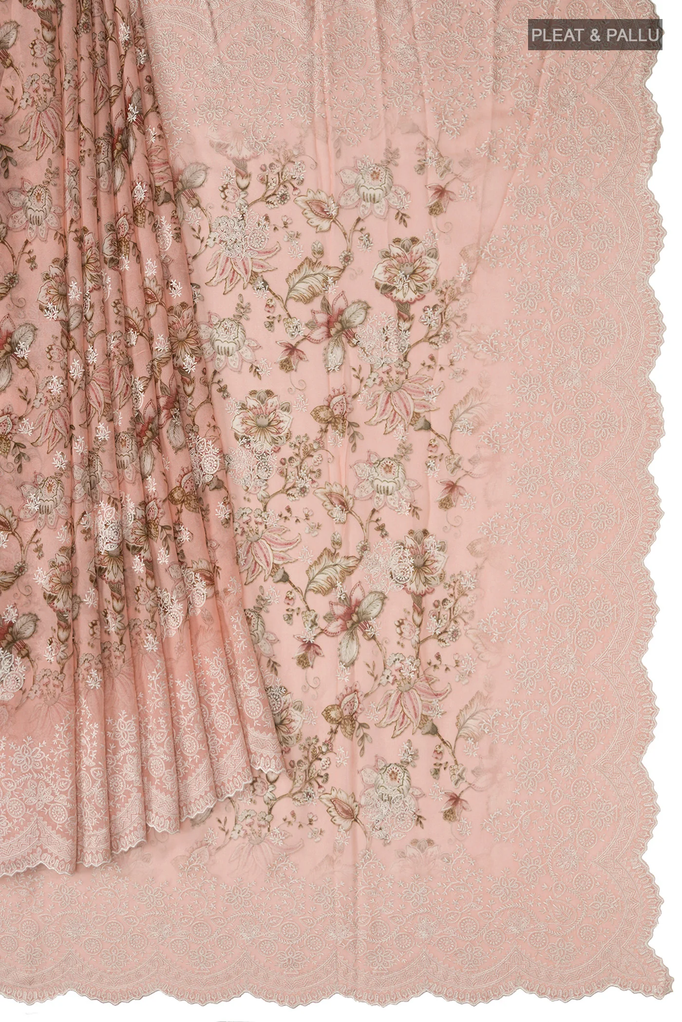 Peach Georgette Saree - Image 3
