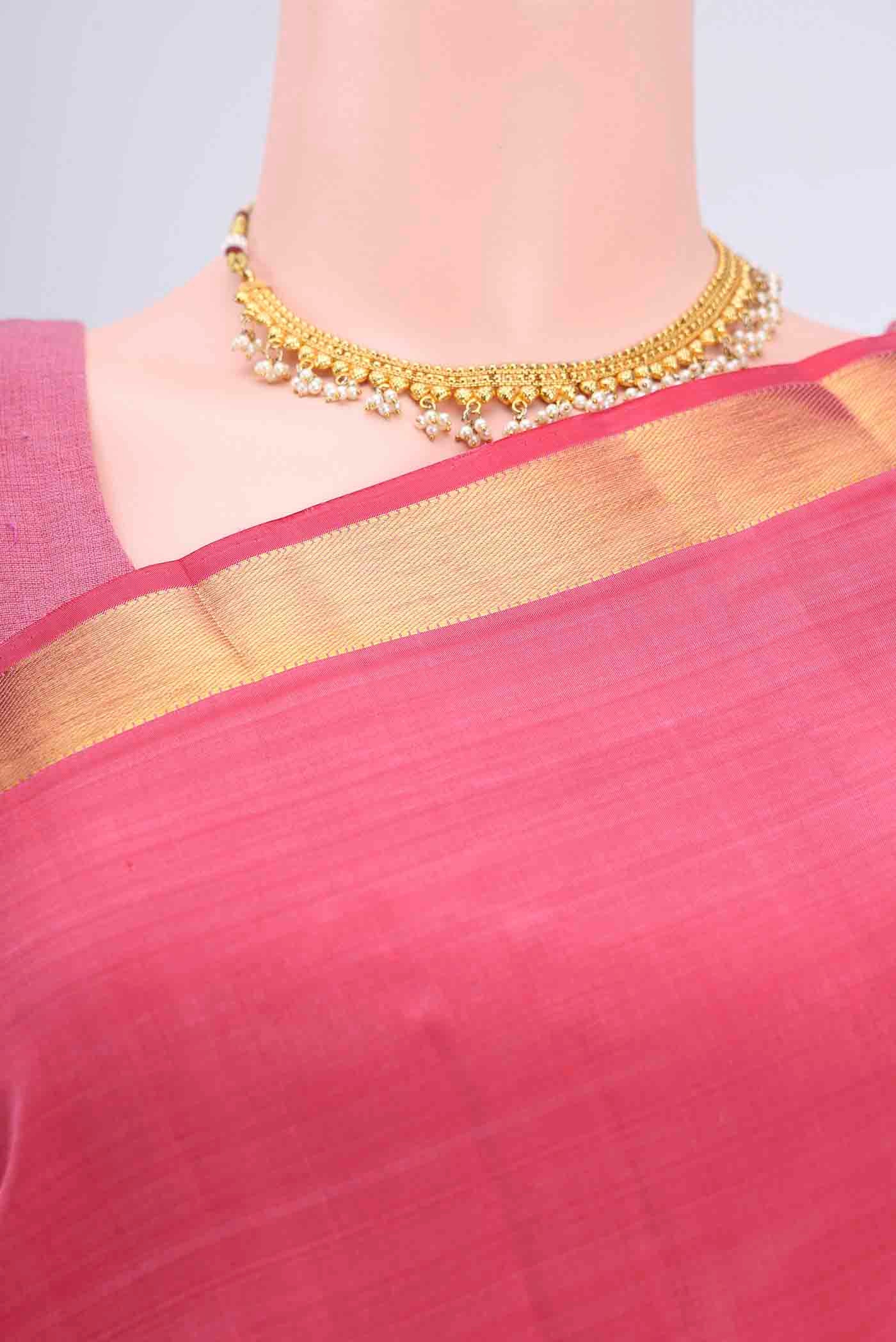 Peach Kanjivaram Saree - Image 2