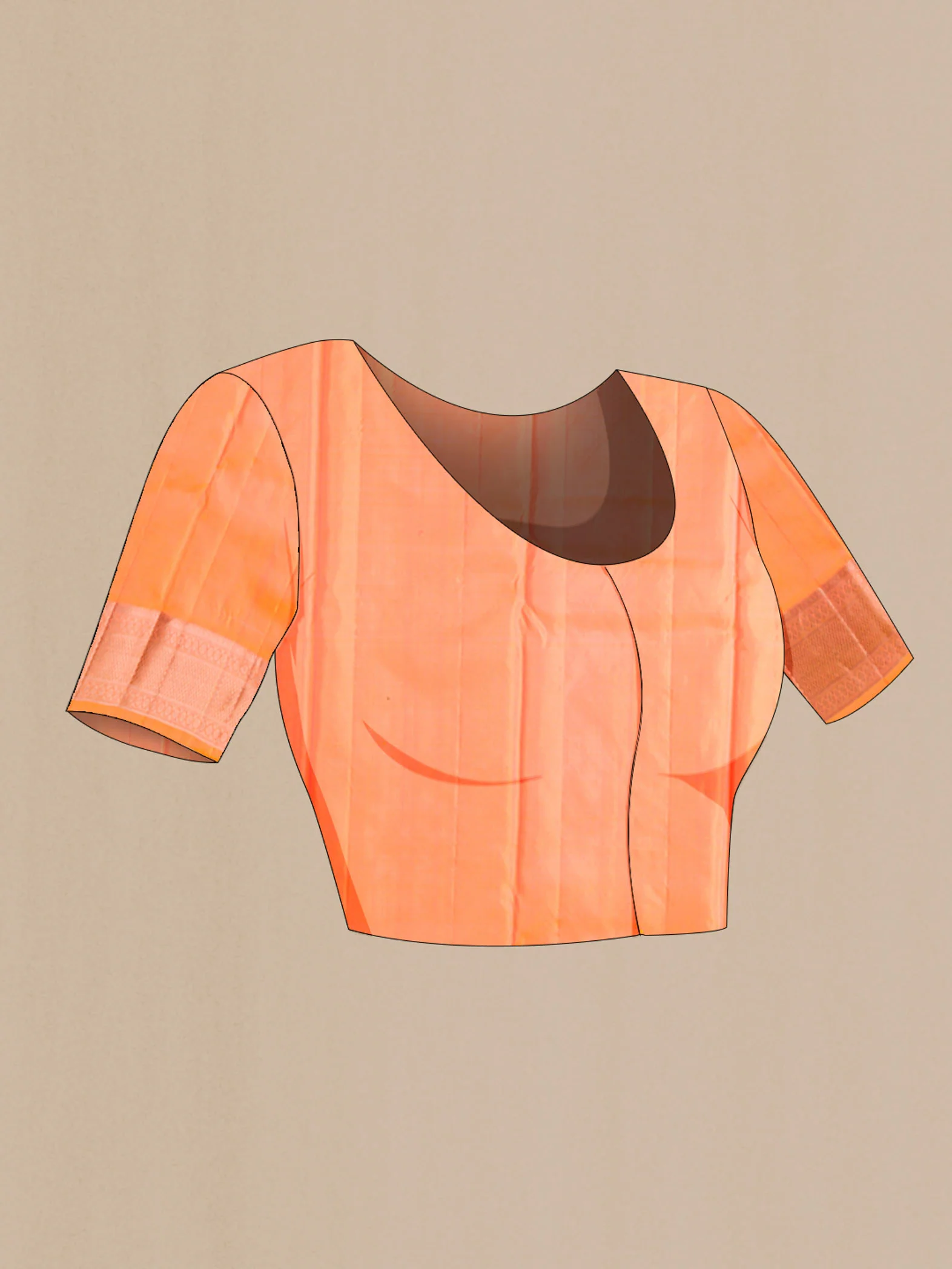 Peach Kanjivaram Silk Saree - Image 5