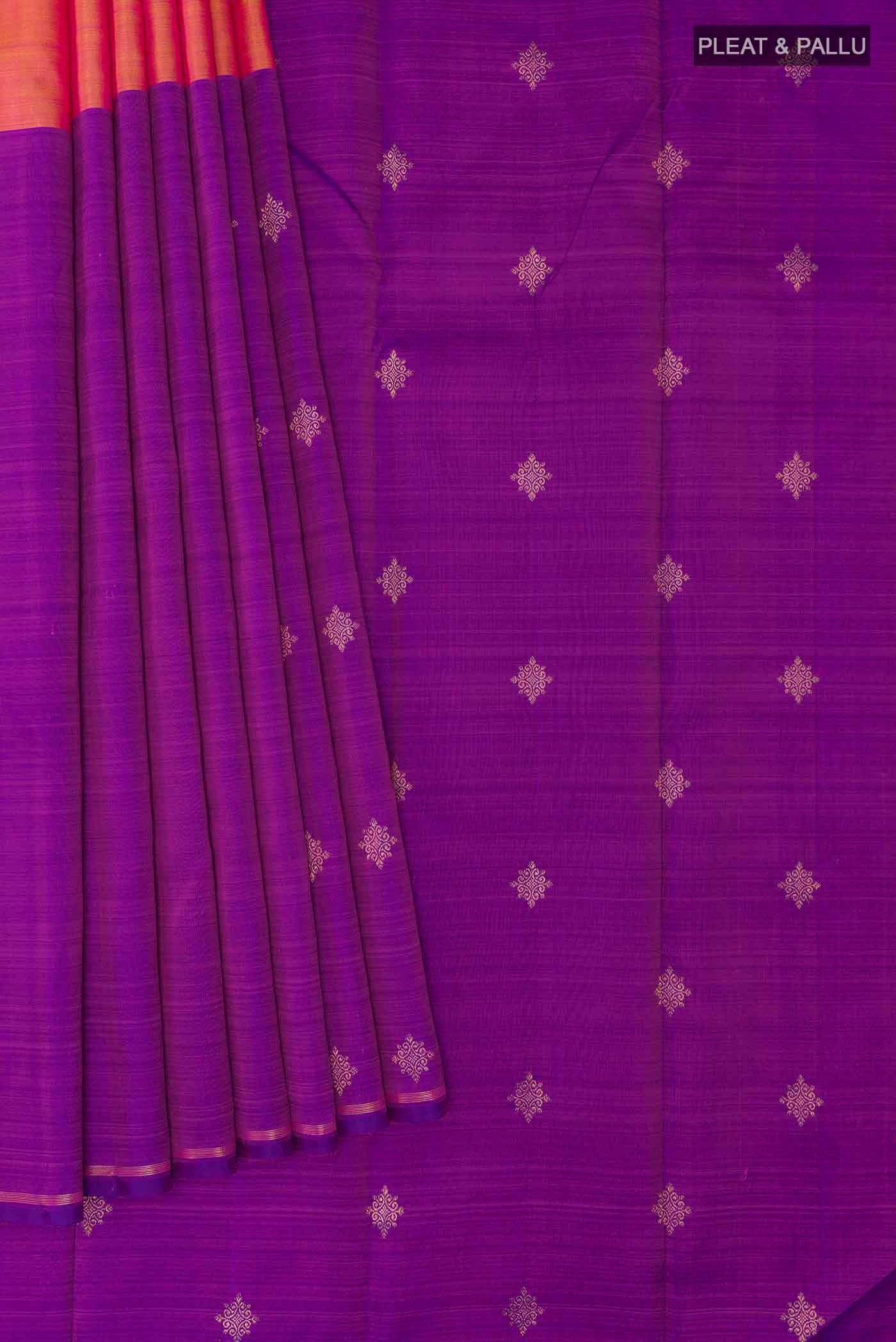 Multi Color Kanjivaram Silk Saree - Image 4