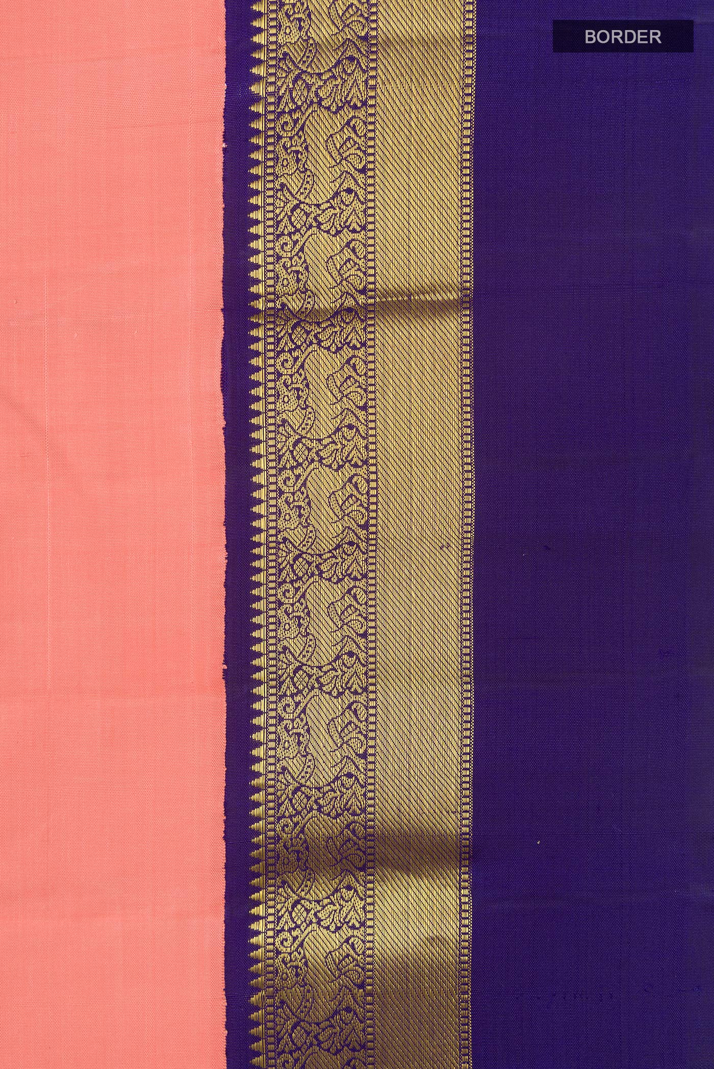 Peach Kanjivaram Silk Saree - Image 3
