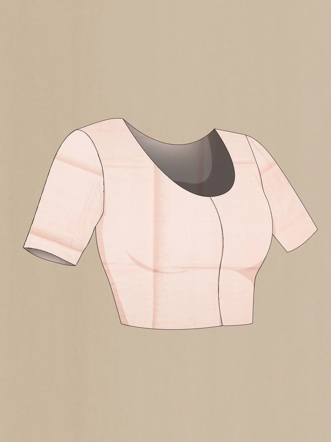 Peach MP Tussar Saree - Image 6