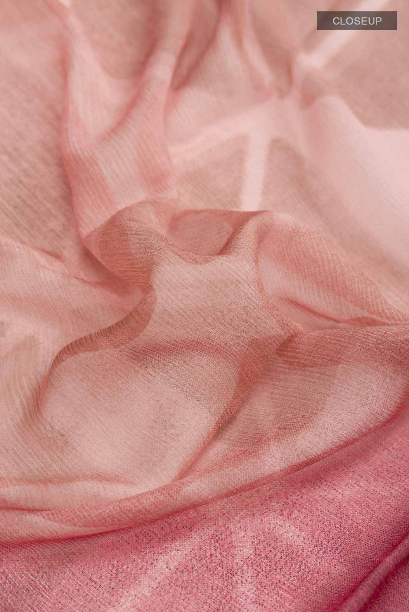 Peach Mysore Chiffon Saree - Image 2