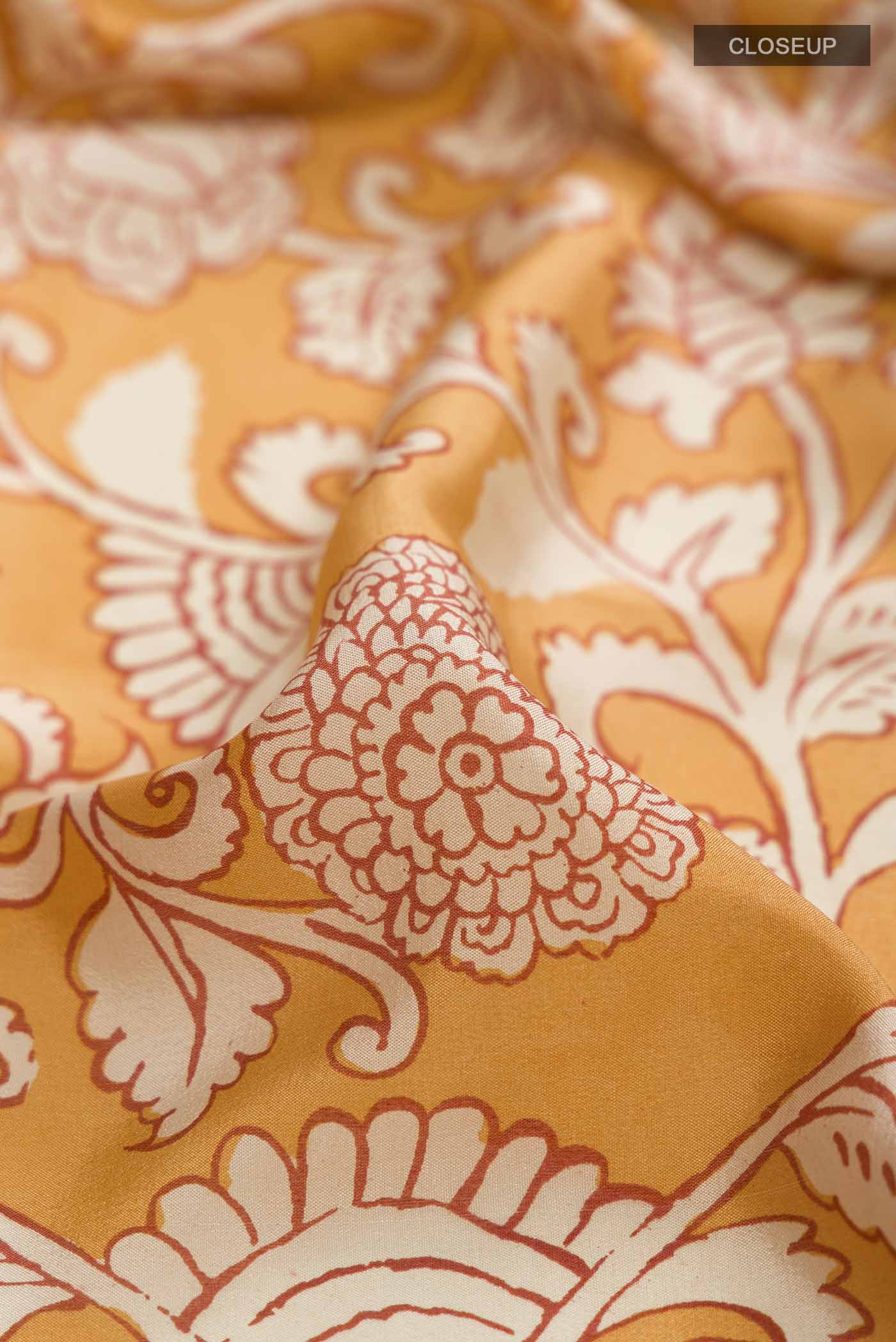 Peach Mysore Crepe Saree - Image 2